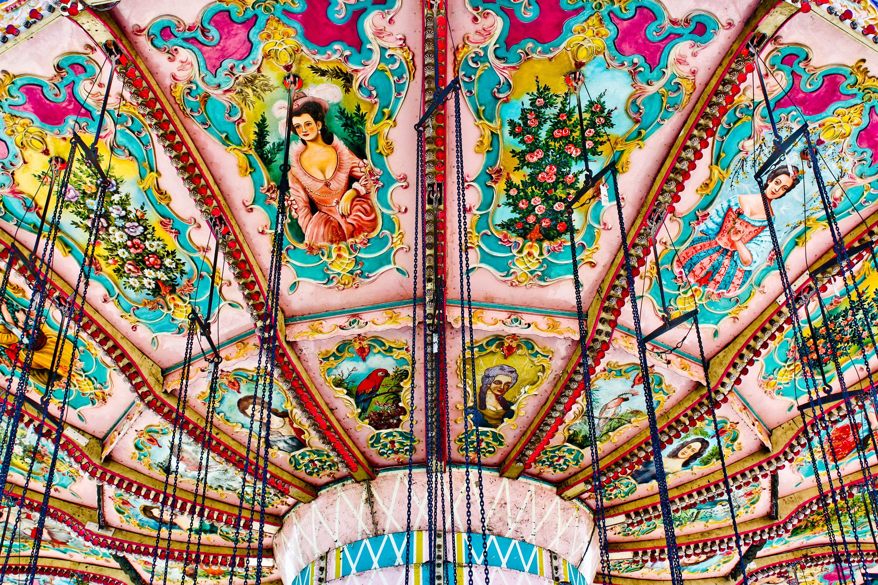 Victorian themed carnival swings
