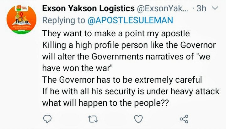 Exson responds to Apostle Johnson Sulemans tweet