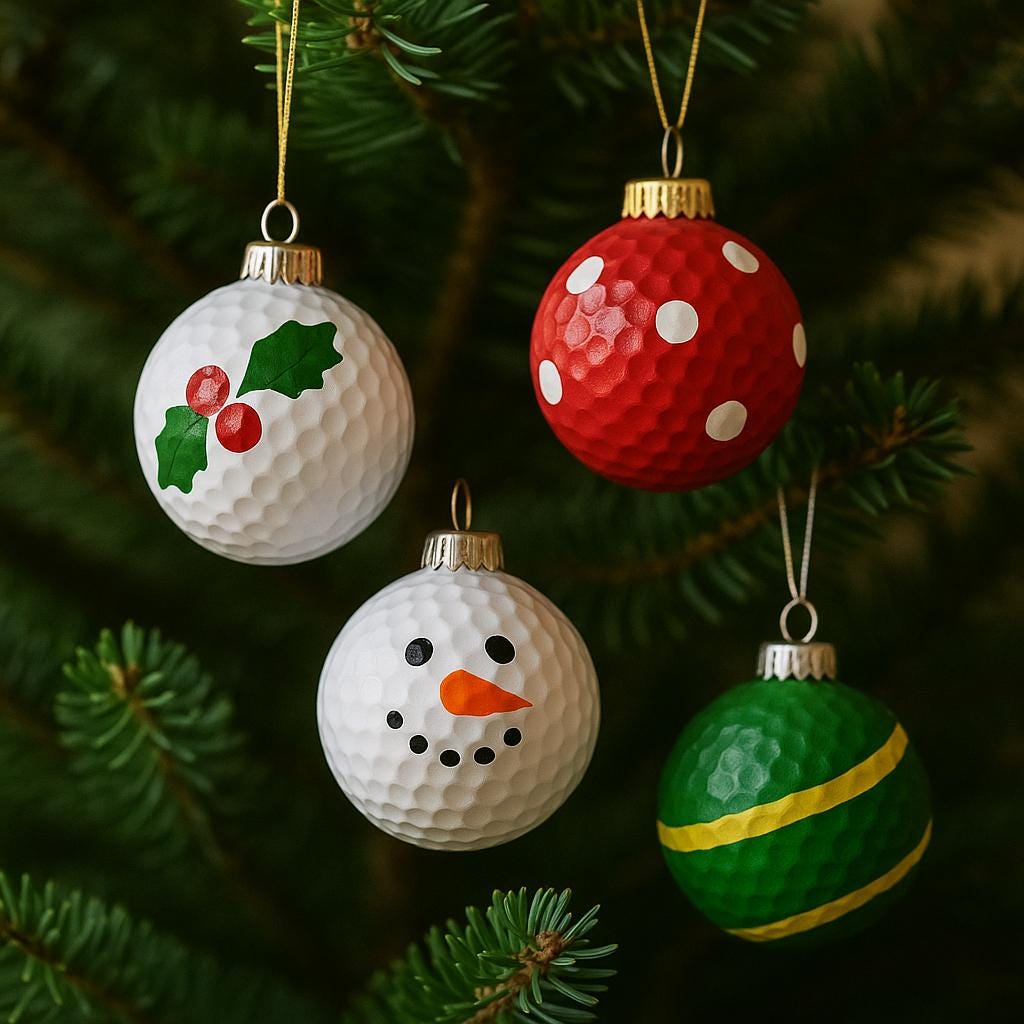 Enfeites de Natal: Pinte e pendure como bolas decorativas na árvore.