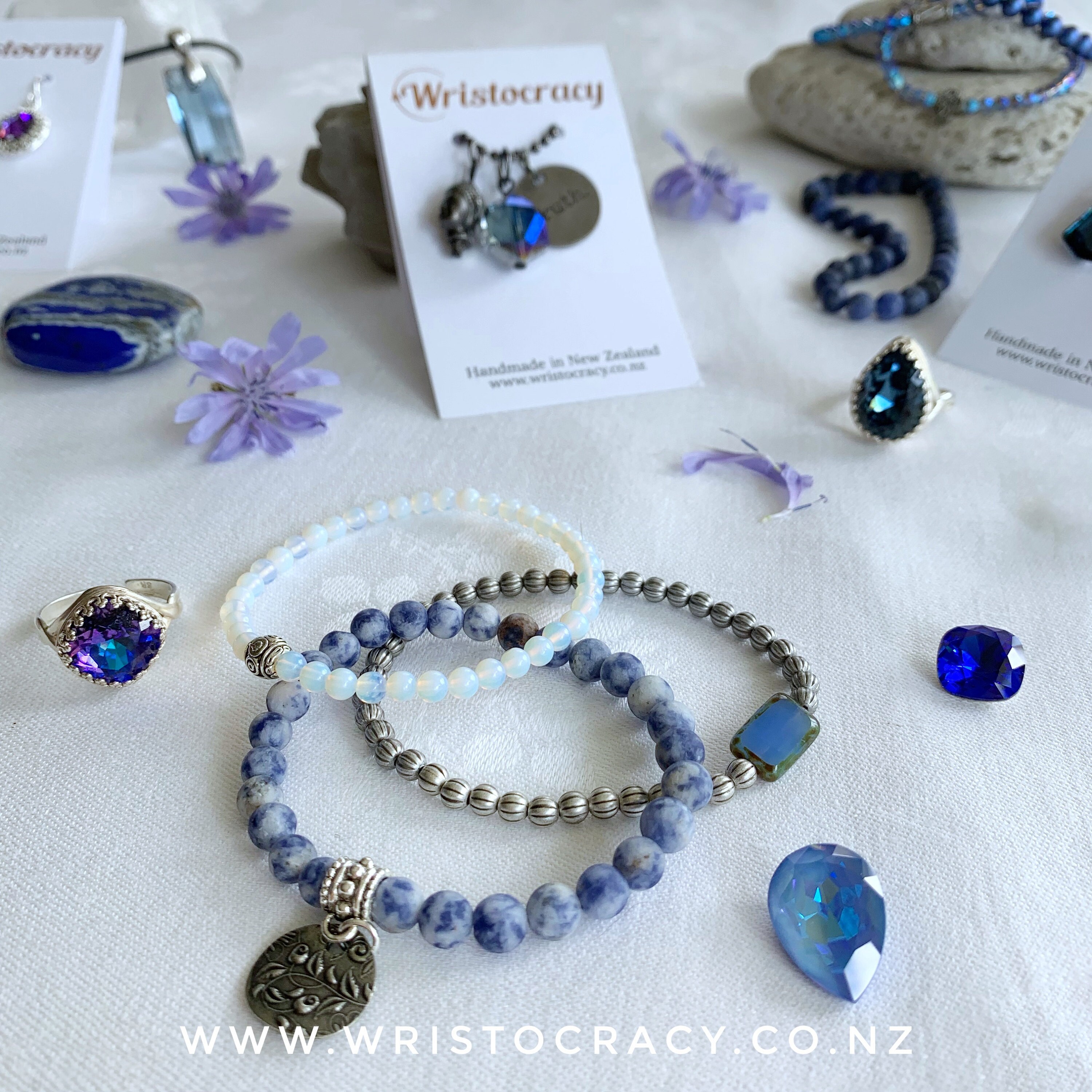 A little bit blue that @teatatu.nightmarkets has been cancelled this Friday ... but with Cyclone Oma expected to make landfall - I do understand why! So... my next market is now in just under two weeks time at @crafternoontea Albany Hall ... in the meantime you can order this Limited Edition Brazilian Sodalite set (I am running out) online ... Hope you’re all surviving the heat! PS check out my story for a little video if you like what you see including gorgeous soundtrack by the very talented @laurencollinssinger