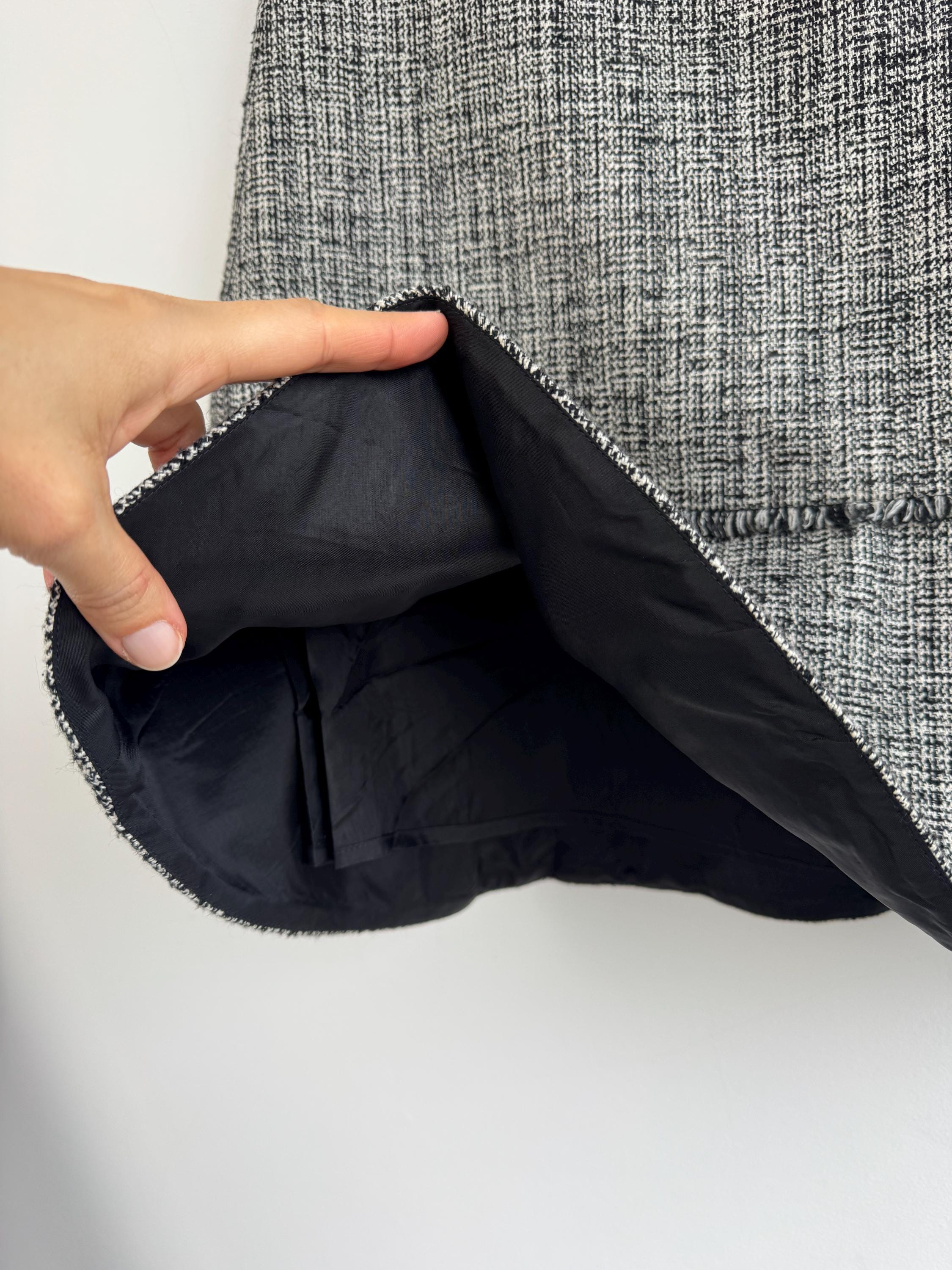 Beautifully Stitched Lining of a Vintage Tweed Max Mara Skirt