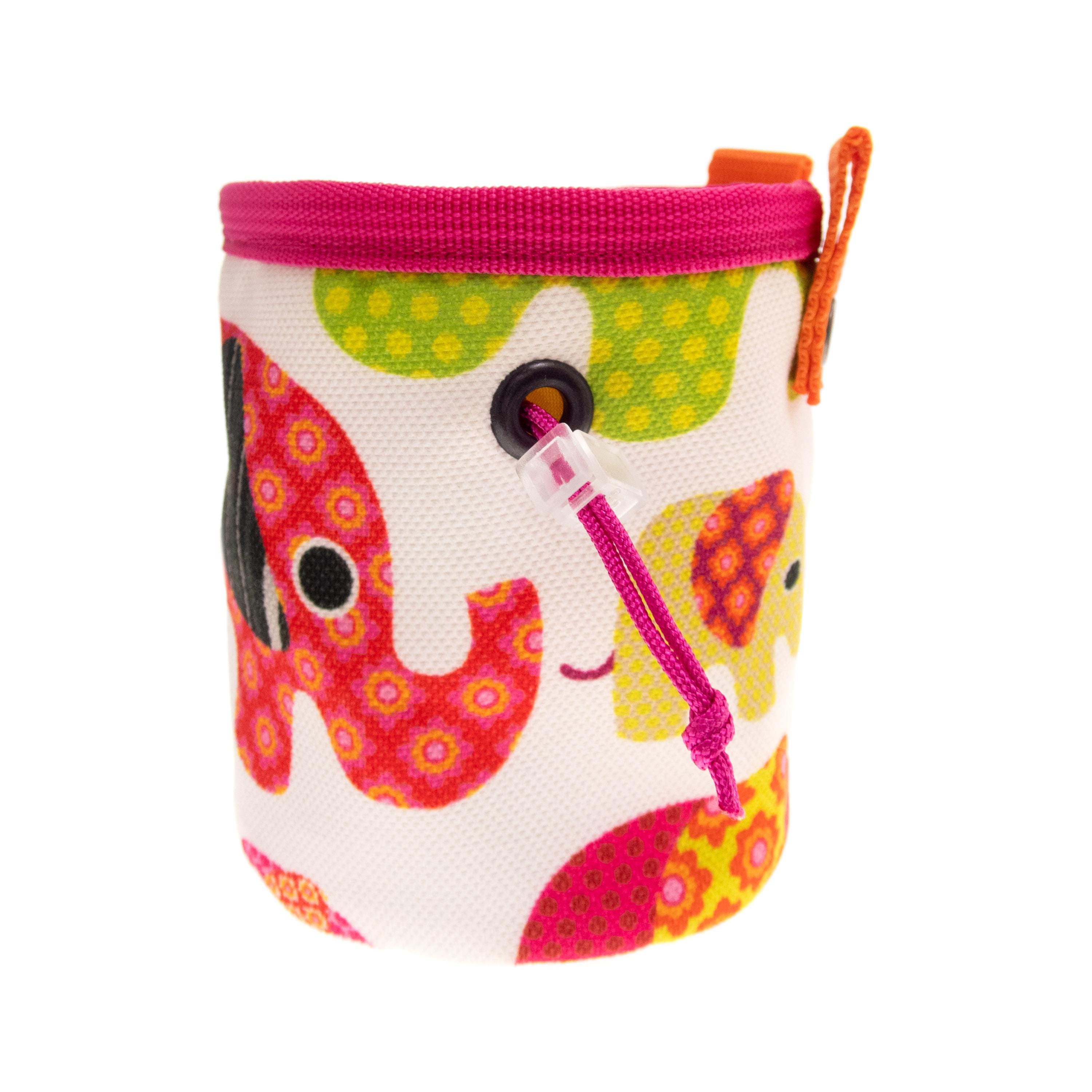 S size kids chalk bag with optional strap for easy climbing use