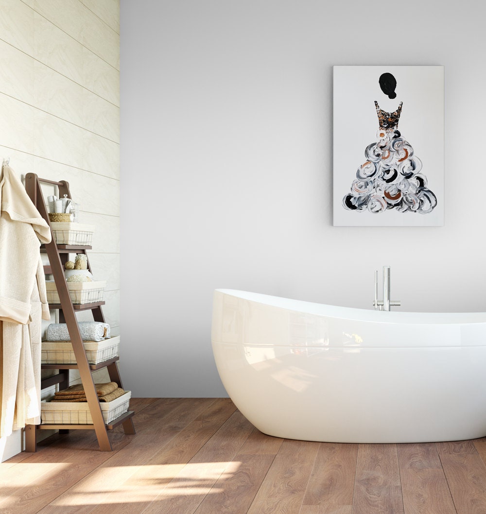 Acrylic painting of a Woman in a Dress