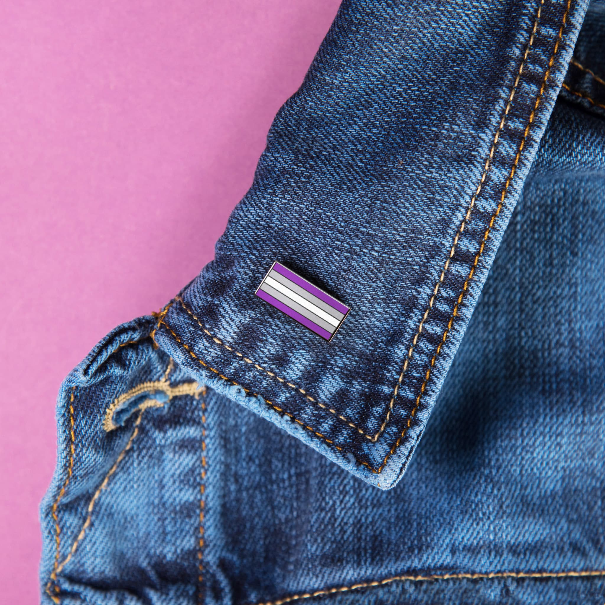 Greysexual Pride Flag Badge Asexual Aroace Pin