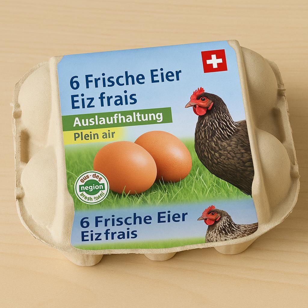 caixa de ovo frische eier fraiz