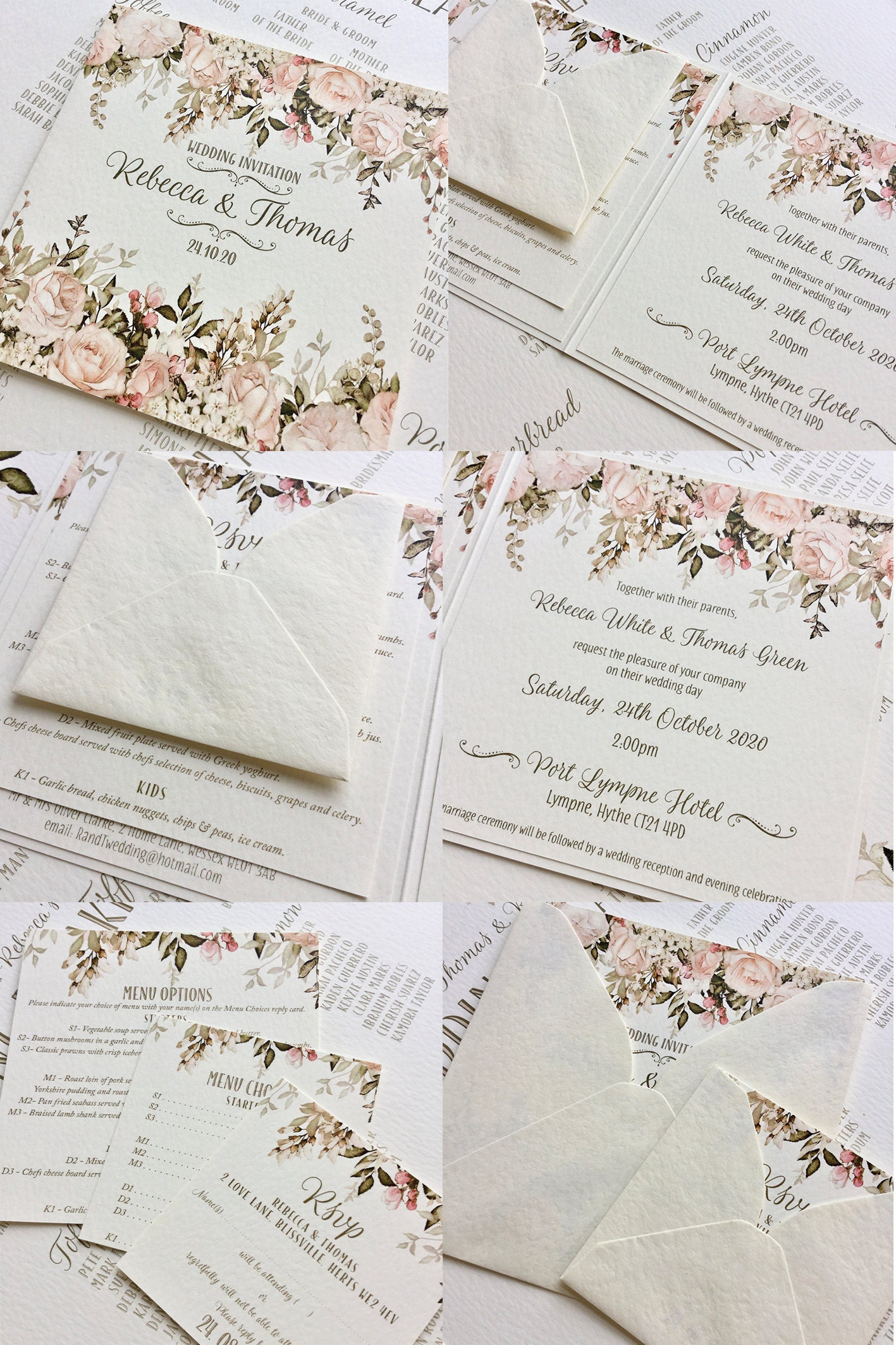 inkipinki-weddings, Hayne House, Emma Invitation