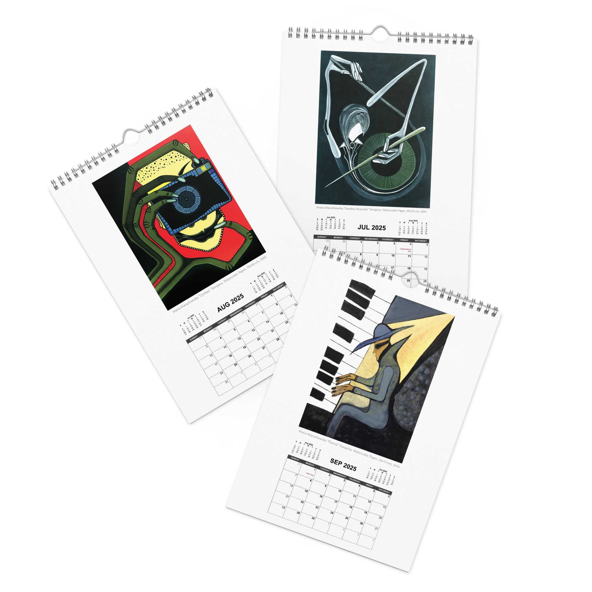 Wall calendar 2025 Paintings Marachowska Art (English Version)