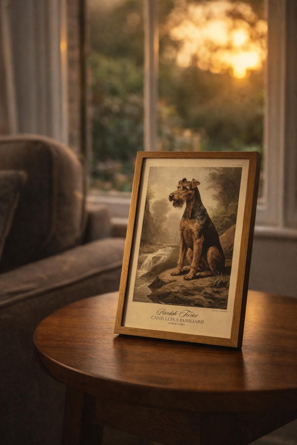 Airedale Terrier Art Print in Frame