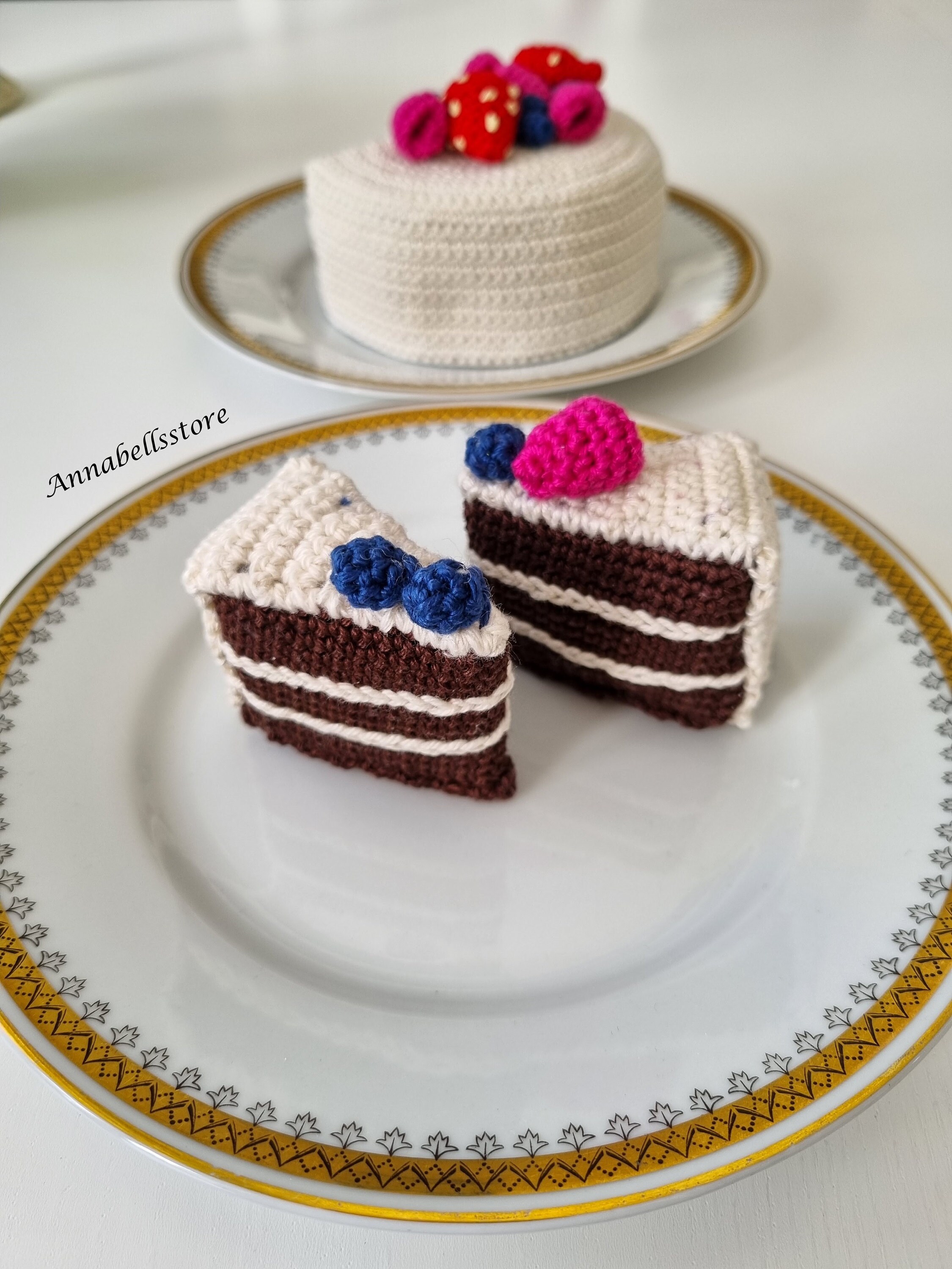 cake with two slices