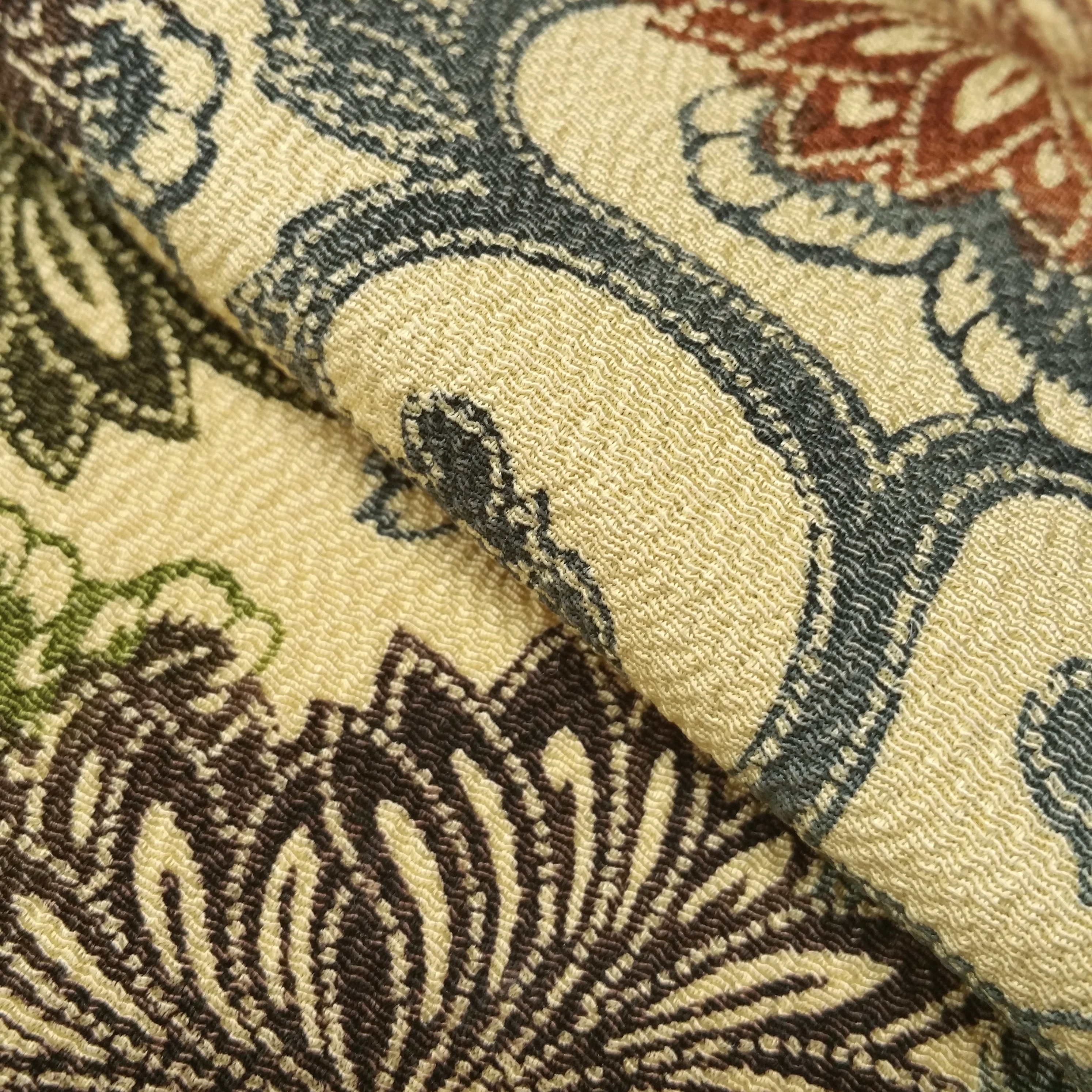 chirimen silk crepe fabric