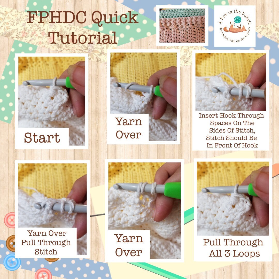 Front Post Half Double Crochet Tutorial