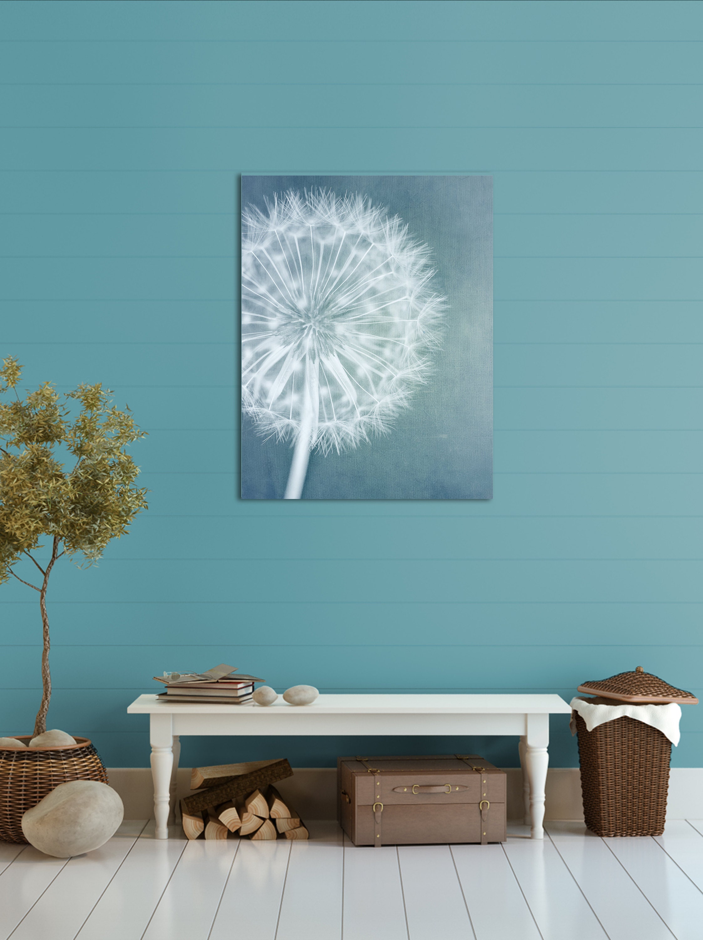 dandelion wall art- dandelion art print- dandelion fine art photography- ready to hang dandelion art