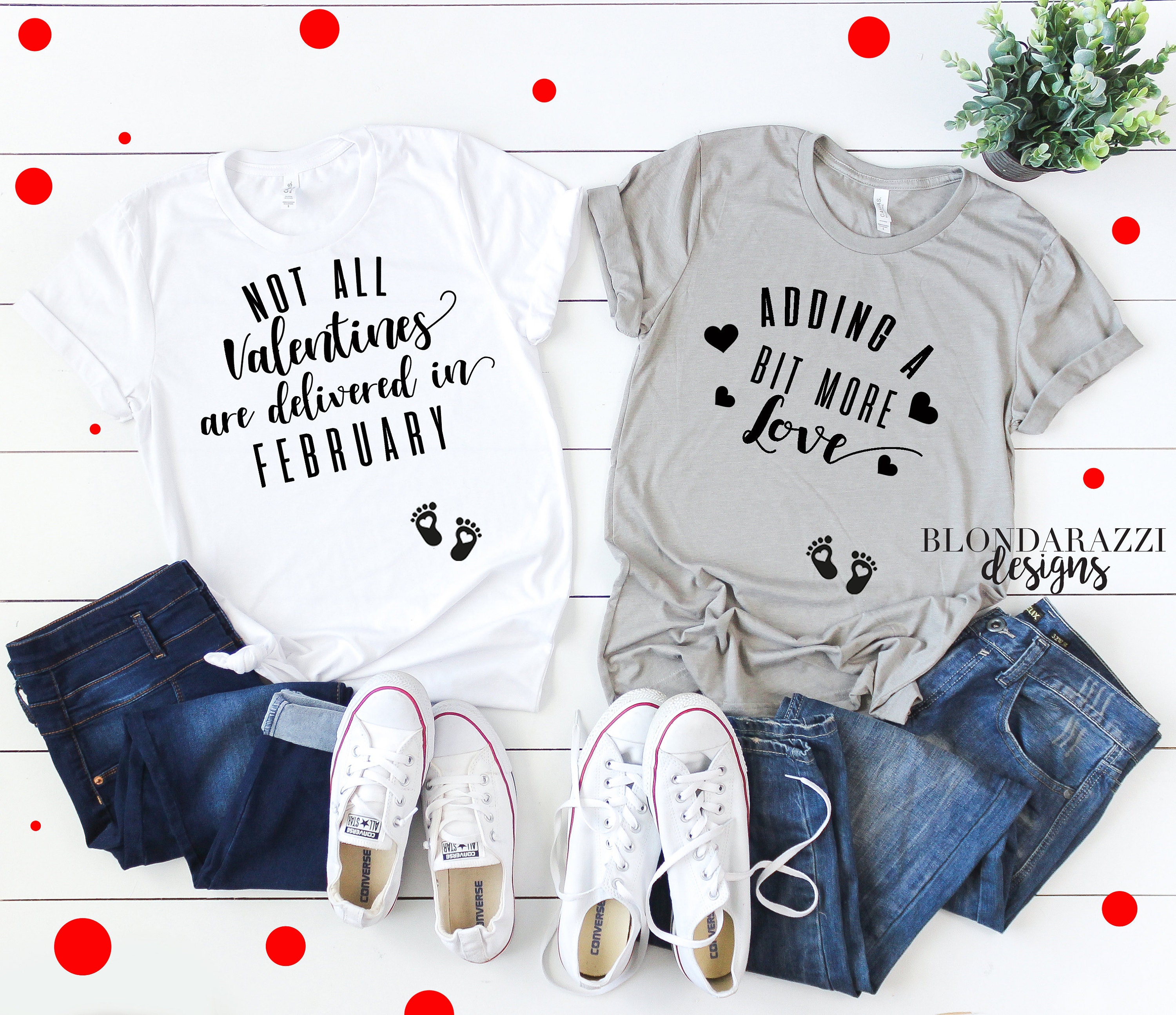 Not all valentines are delivered in february valentines day baby pregnancy announcement shirts