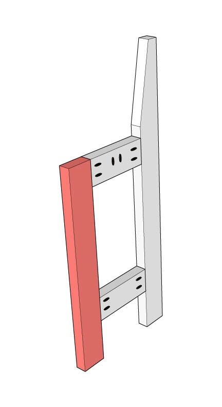 step 4 of outdoor barstool diy