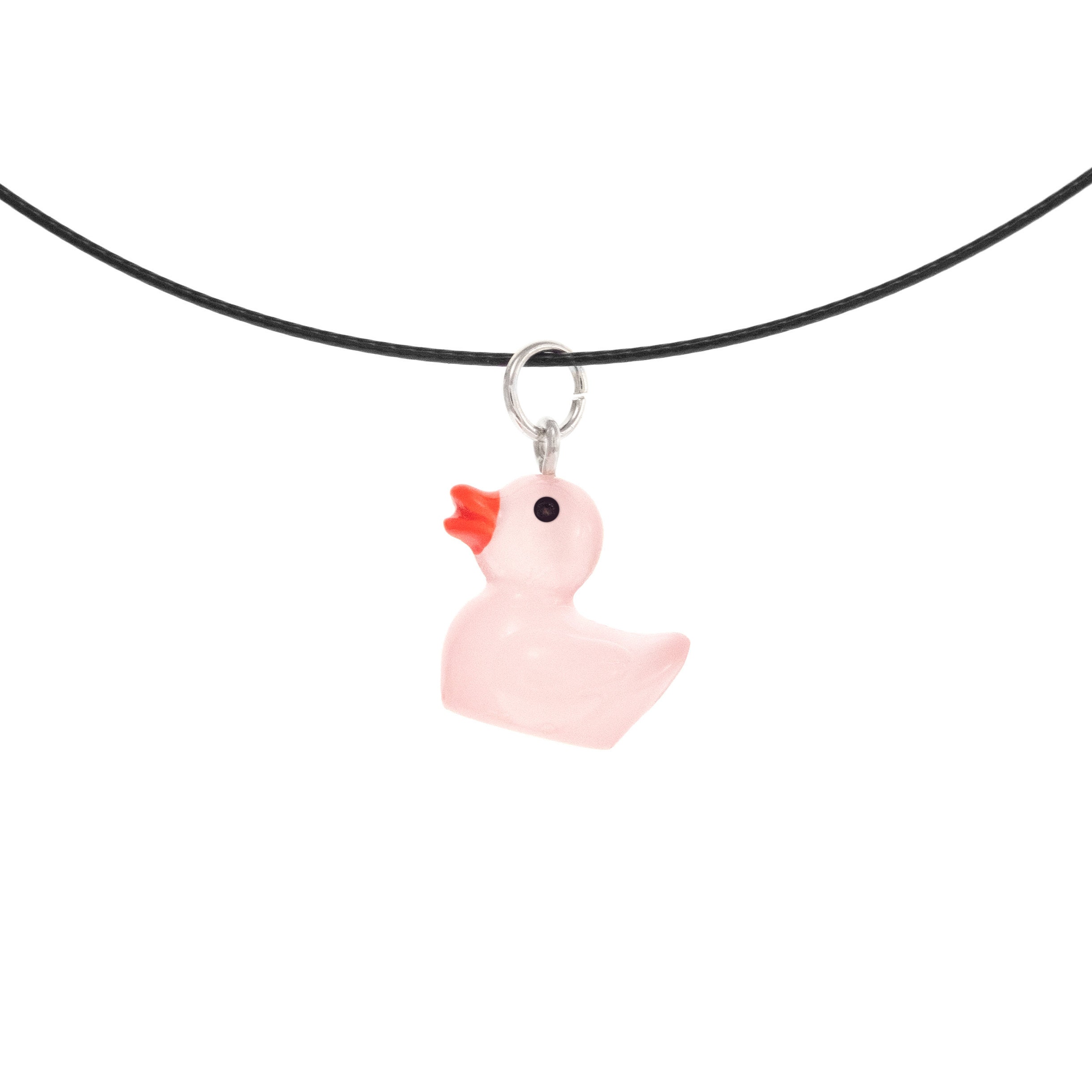 Pink Rubber Duck Necklace Pendant