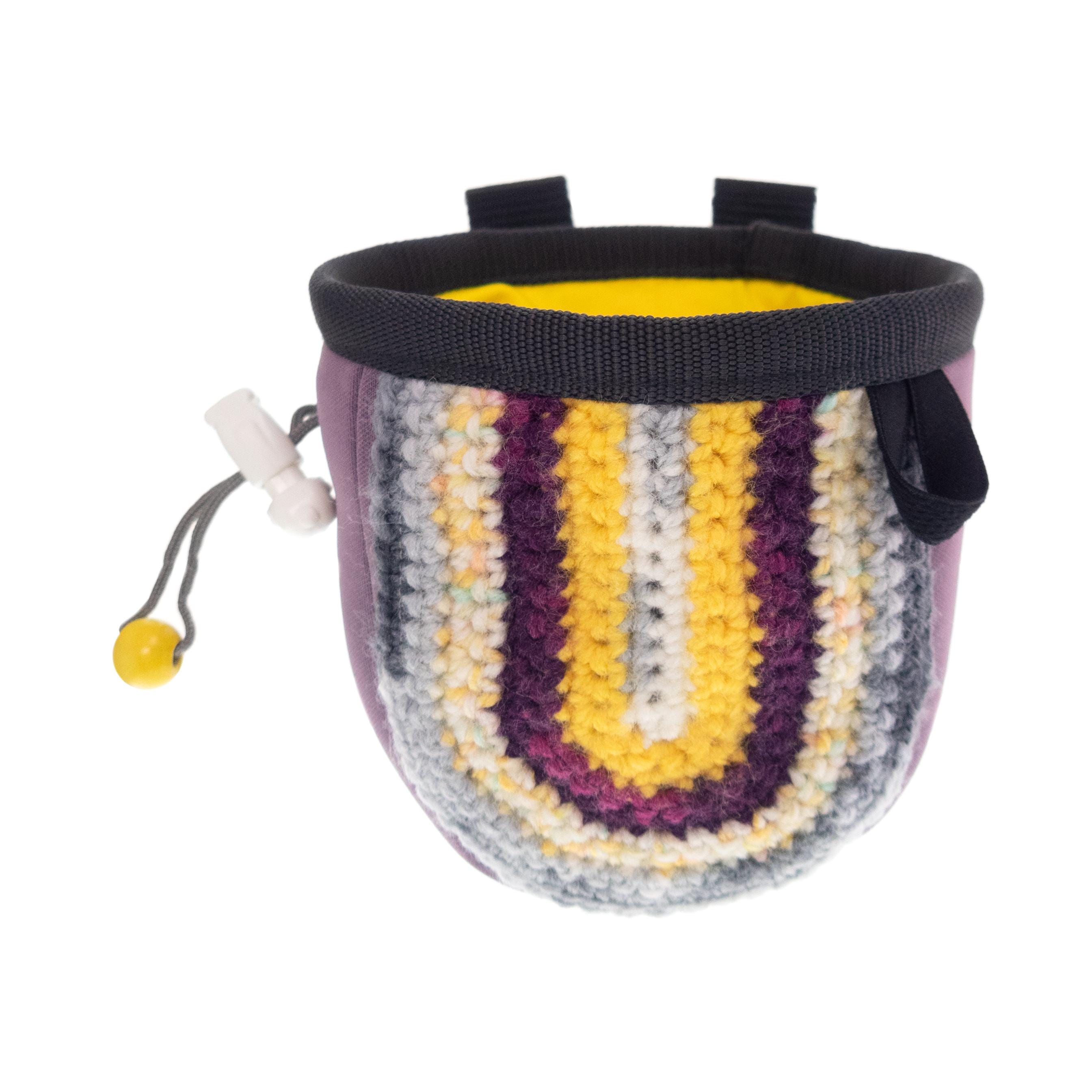 handknit rock climbing chalk bag cimbing nadamlada
