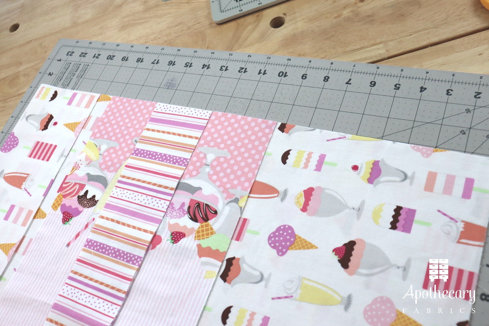 Perfectly cut fabric, ready to be stitched.