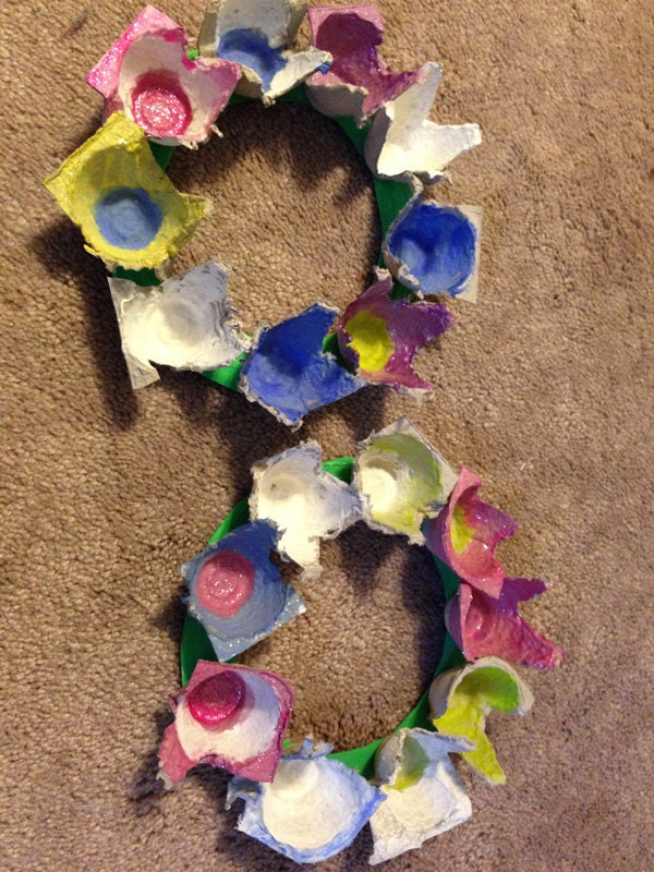 Easter spring flower wreath kids craft