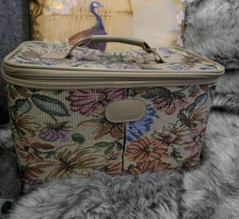Vintage Tapestry Vanity Case at Femme Within