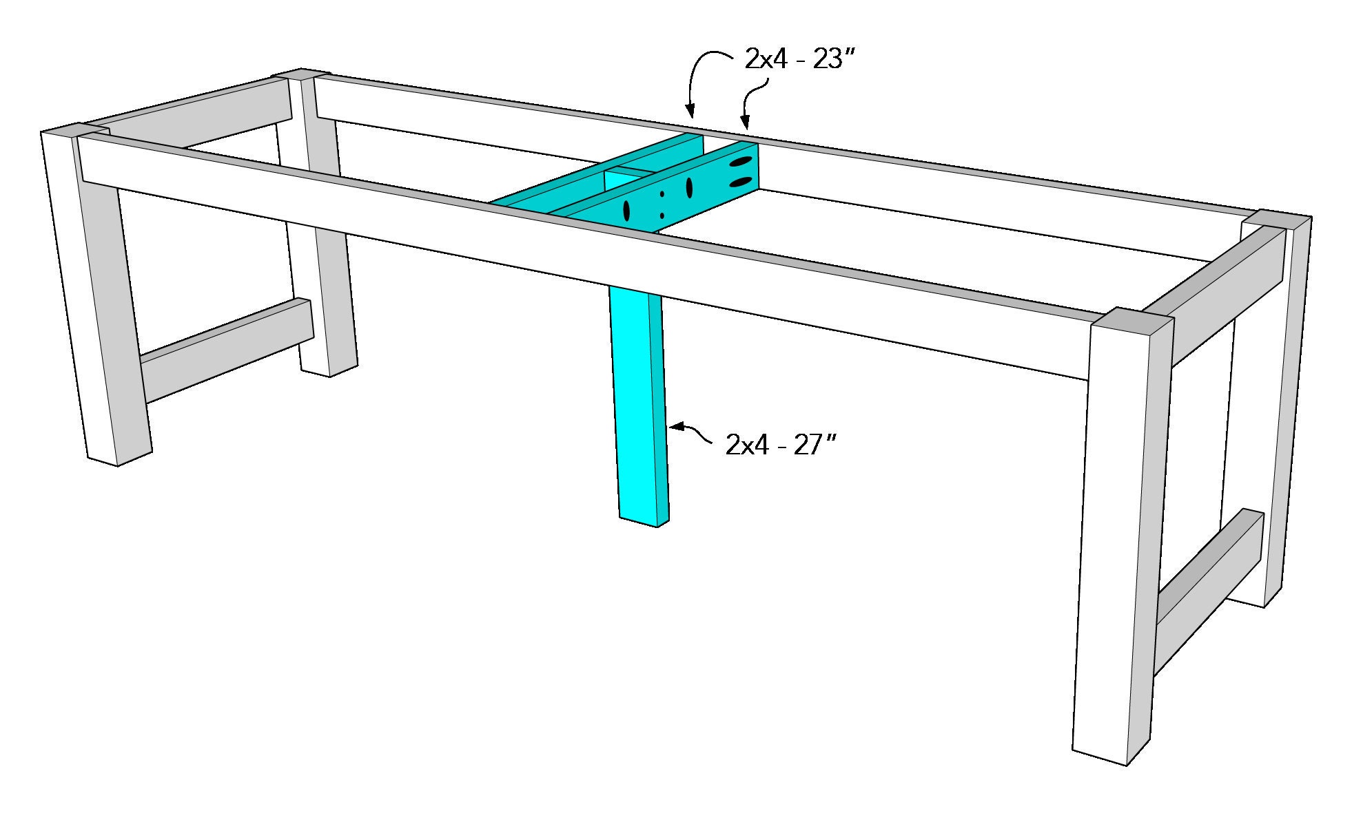 step 5 in outdoor table build