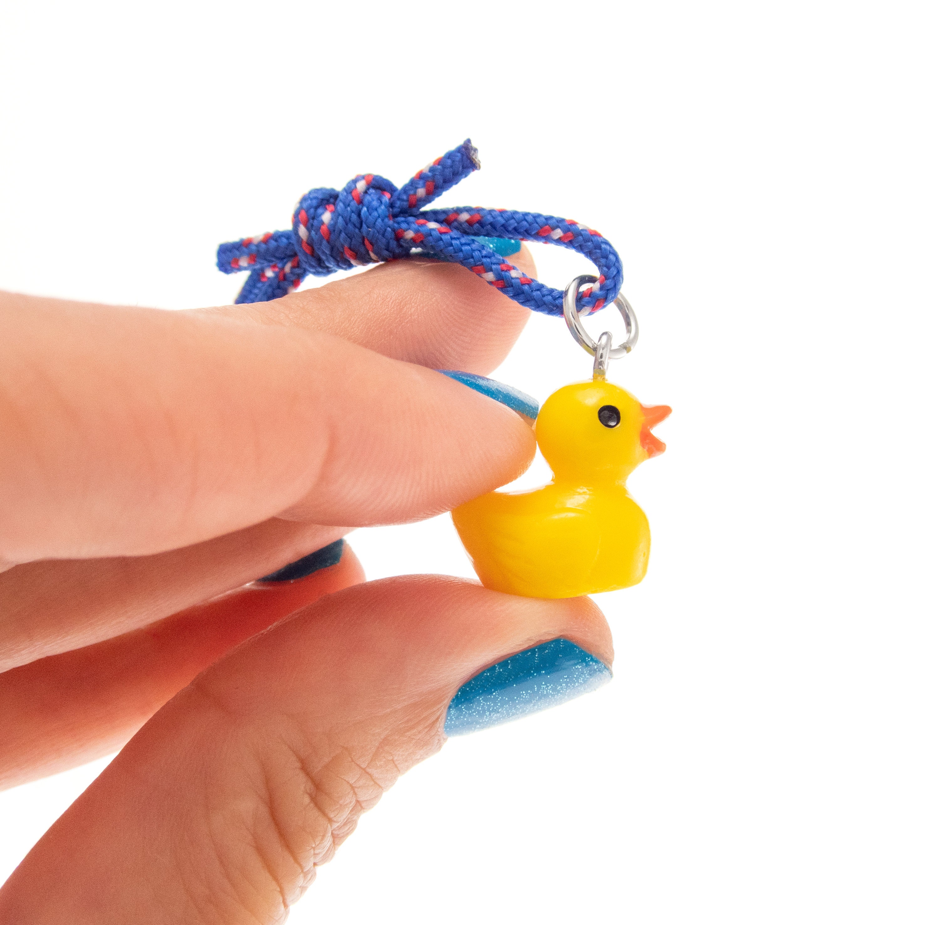 yellow rubber duck debugging keychain