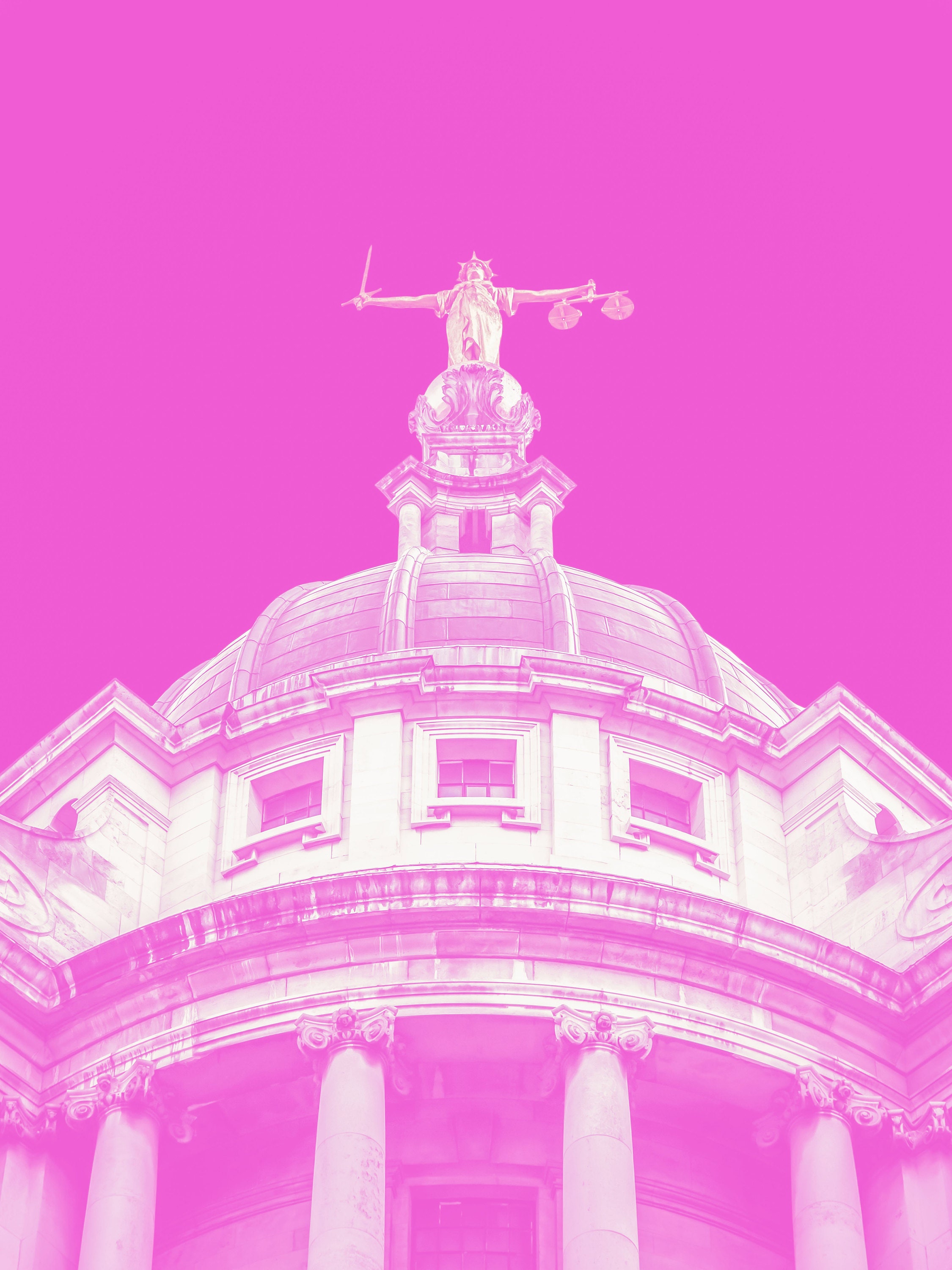 old bailey wall art- pink old bailey print- central criminal court london art print