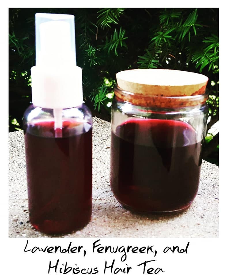 lavender fenugreek hibiscus hair tea