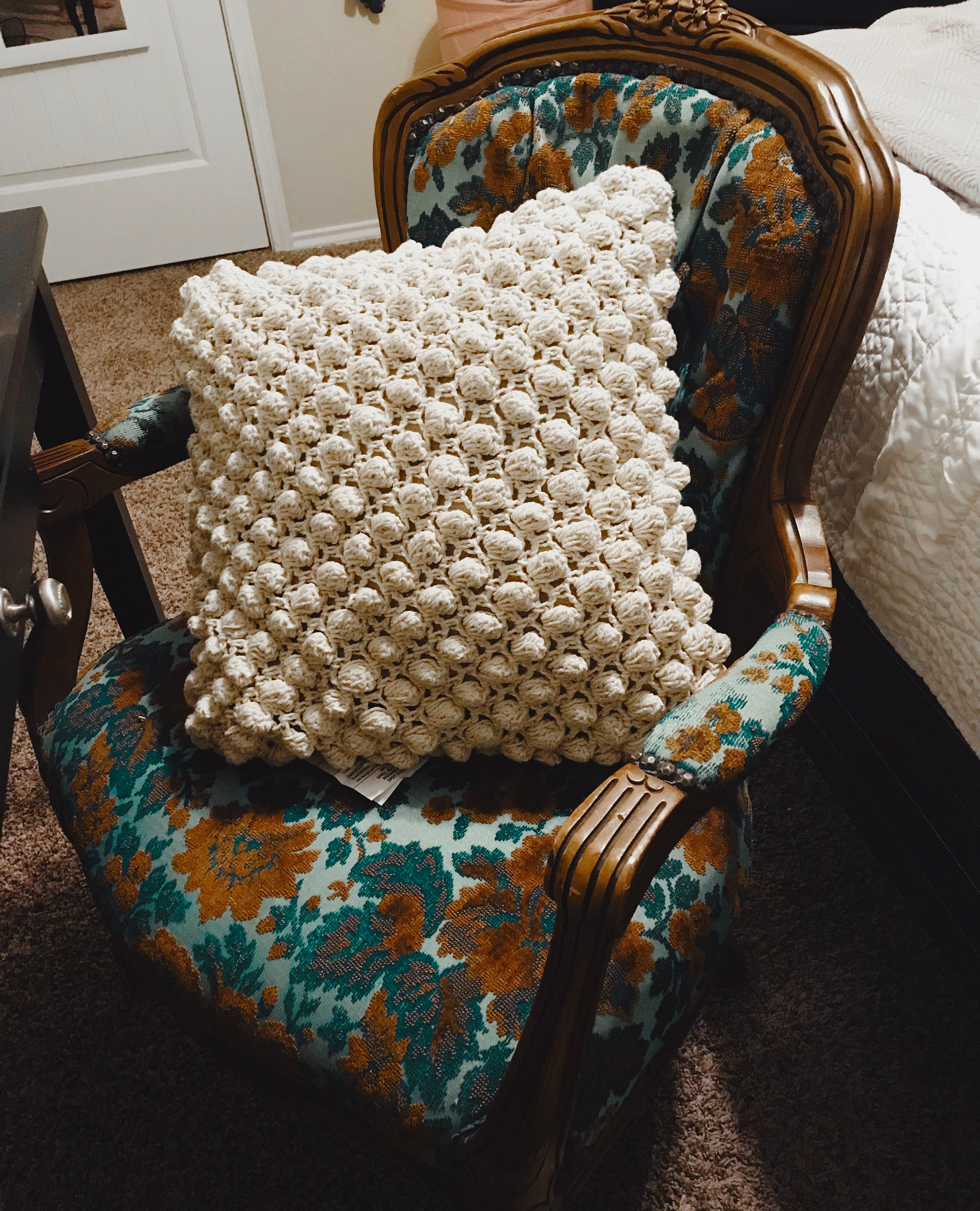 Vintage chair and pillow was 10 dollar