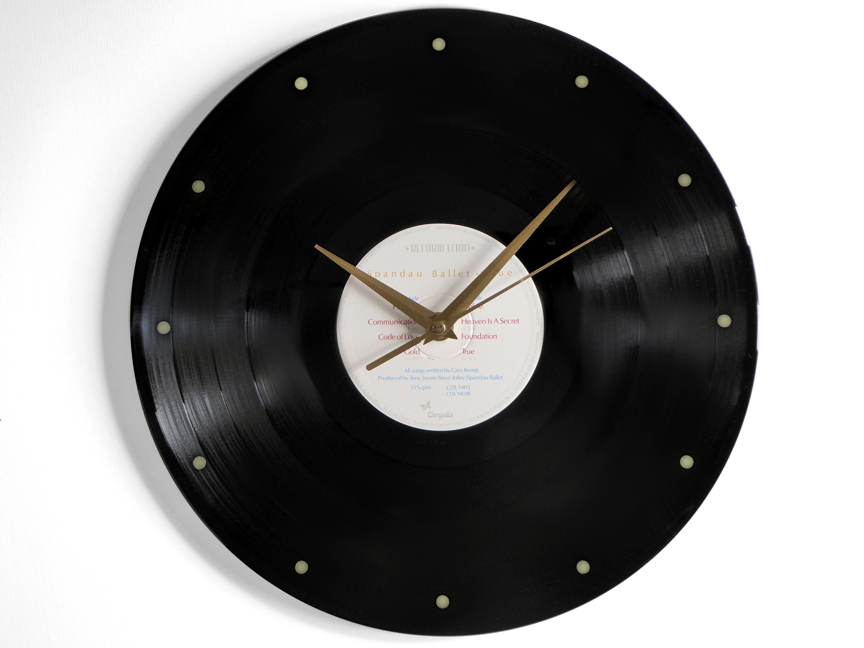 Spandau Ballet True Vinyl Record Wall Clock