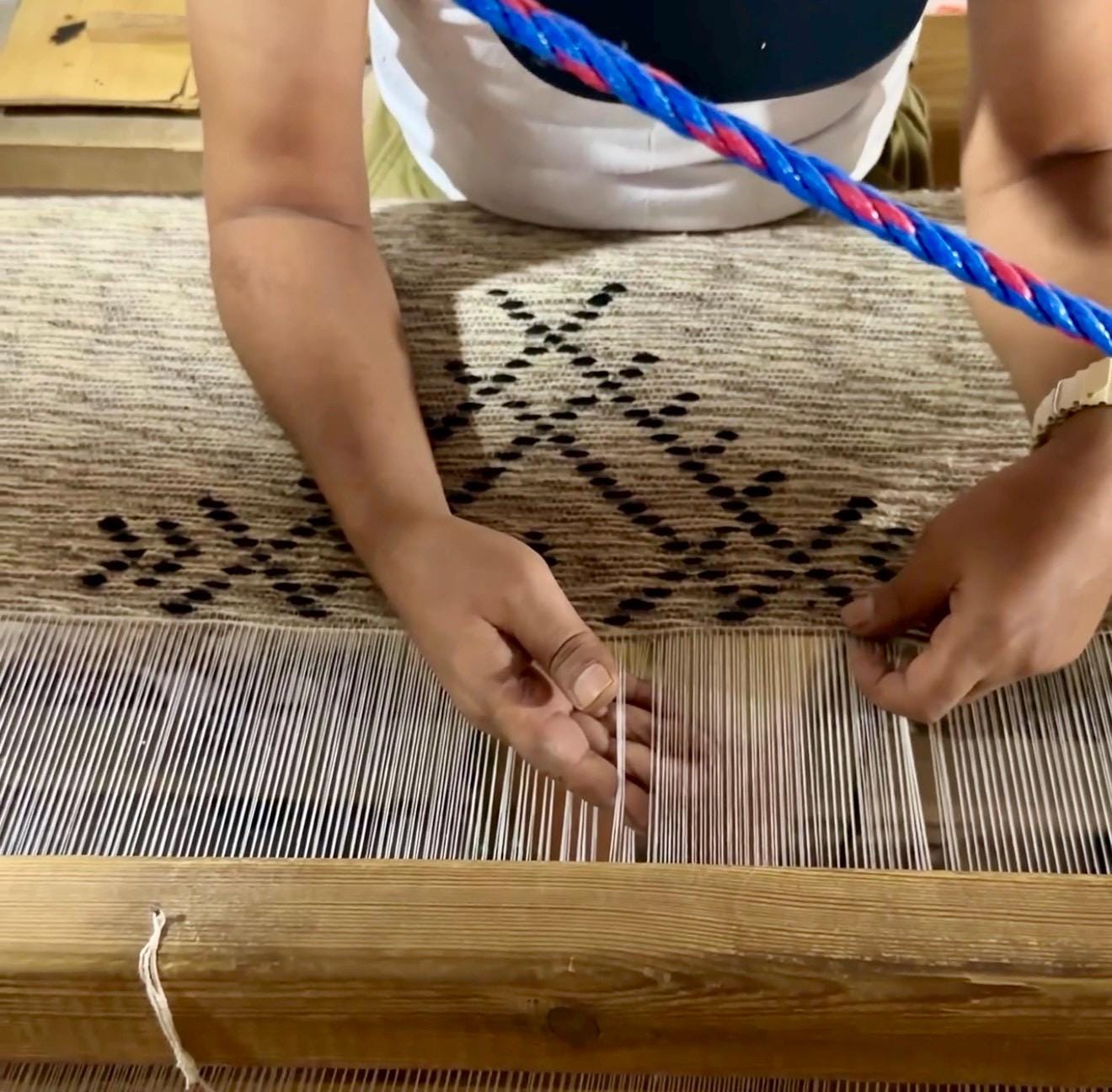 handmade blanket from camel wool