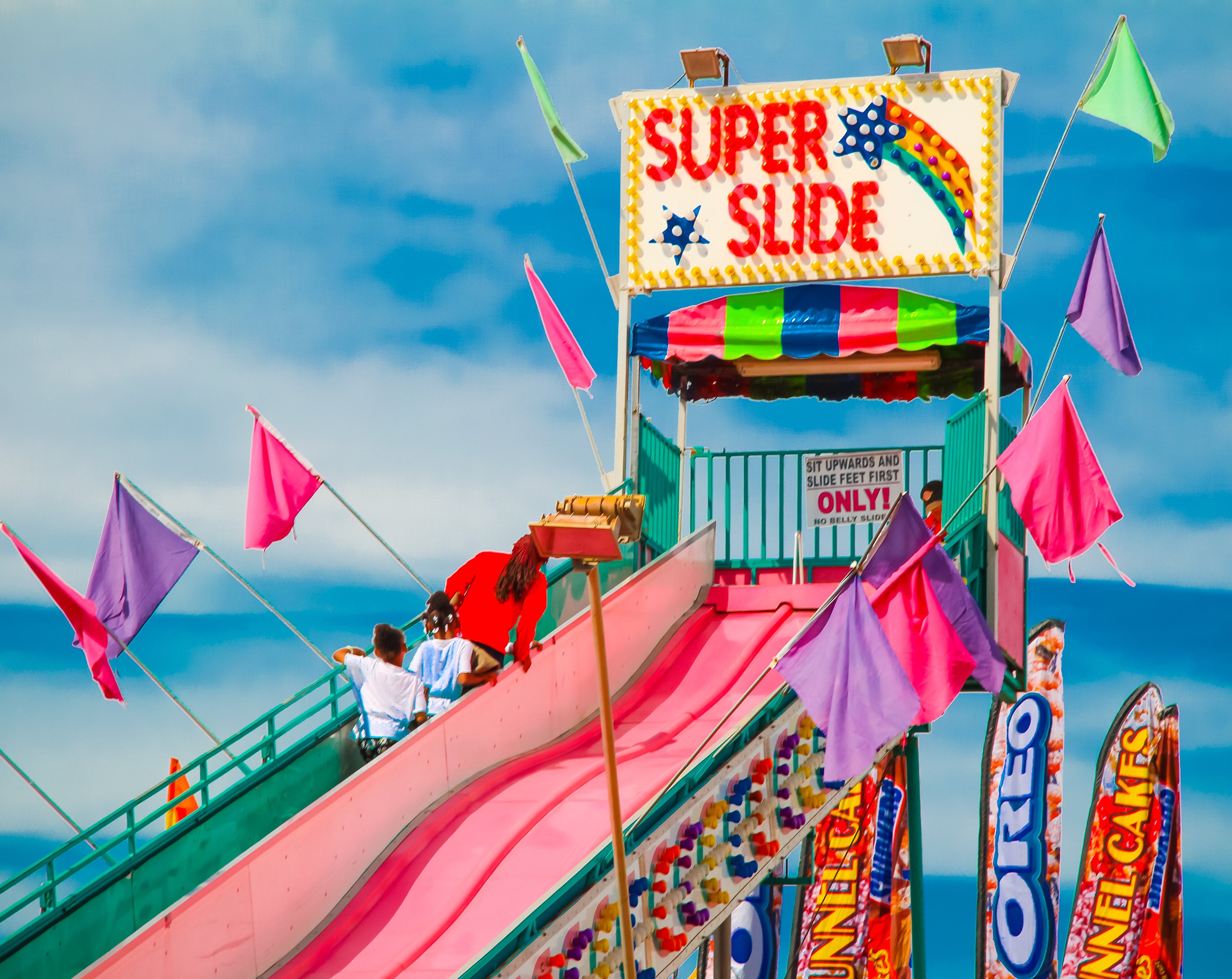 Fun slide at the carnival