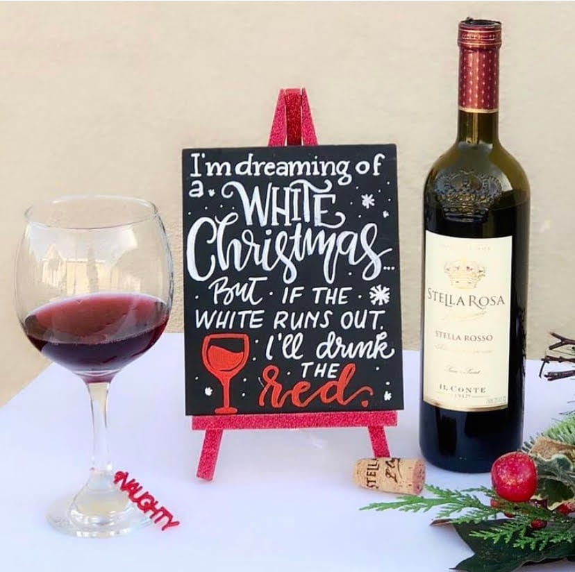 Im dreaming of a white christmas chalkboard