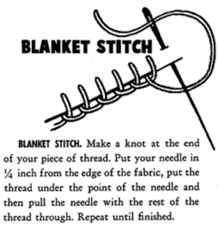 Blanket Stitch instructions