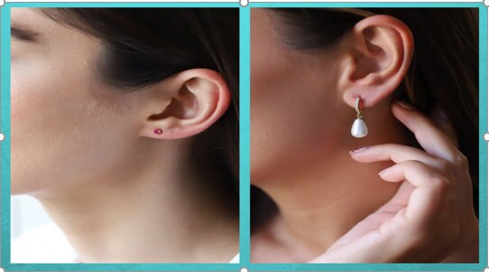 Simple Birthstone Earings for Job Interwiew by Necklace Dream World