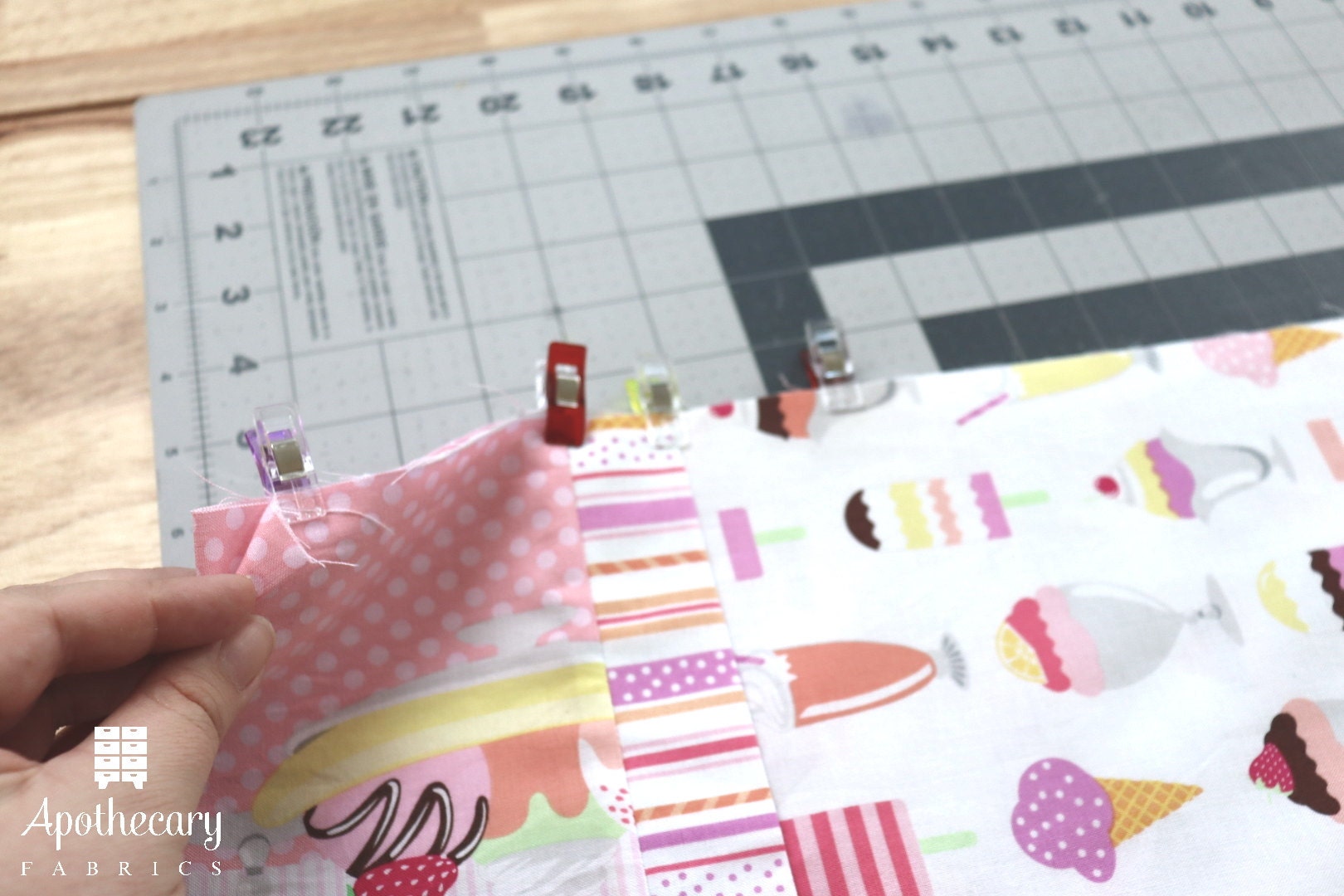 Making sure the cuff and accent piece seams are lined up perfectly on both sides.