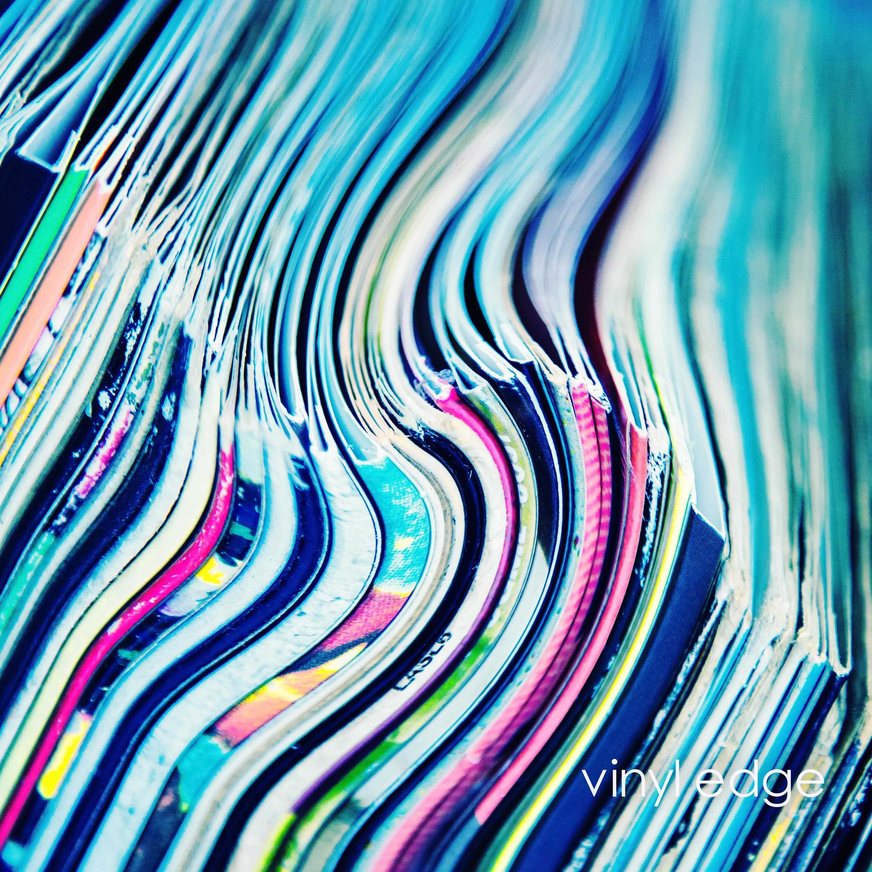 abstract contemporary art created from vinyl record collection for sale on saatchi art by deborah pendell