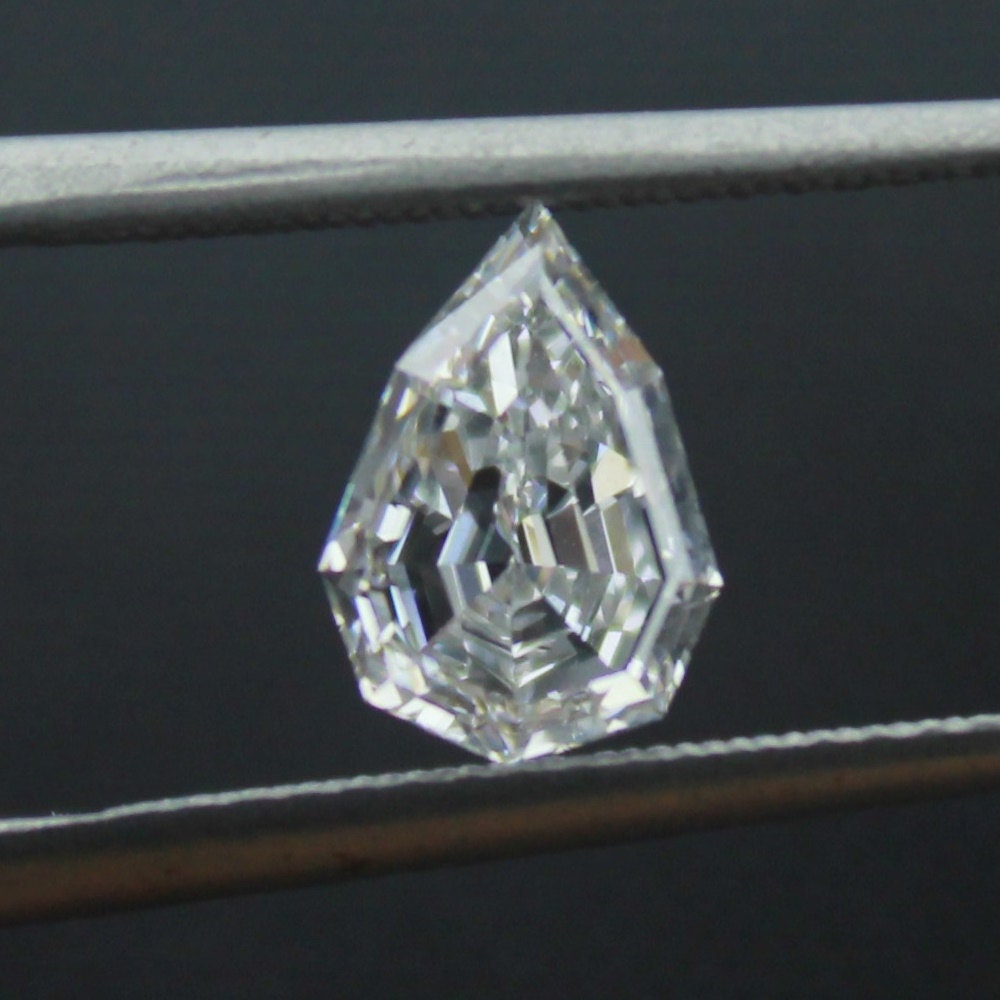 step cut pear lab diamond