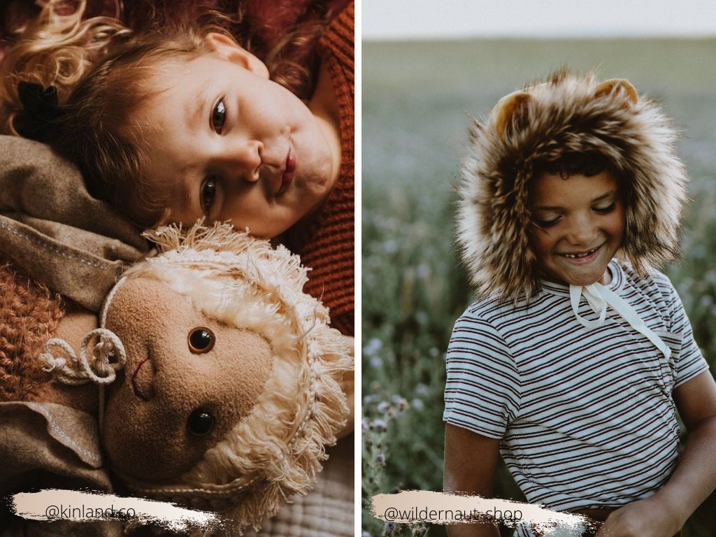 newborn doll, animal bonnet