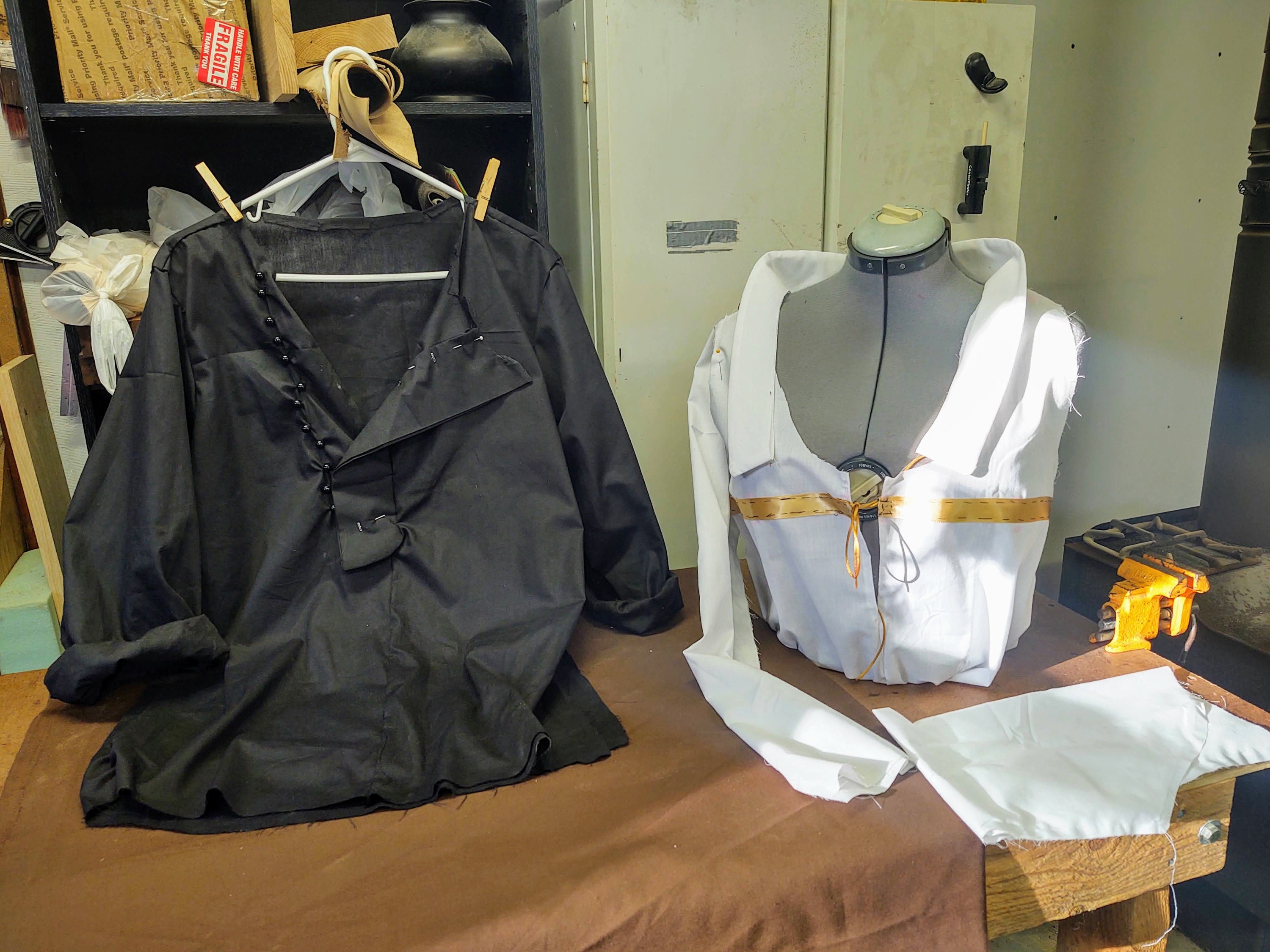 My Geralt and Ciri Muslins, ready for the real clothe!