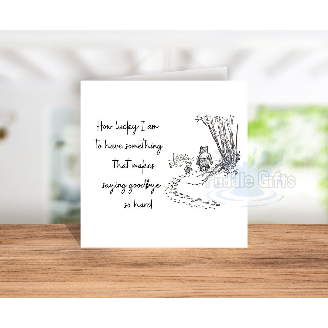 Goodbye leaving card