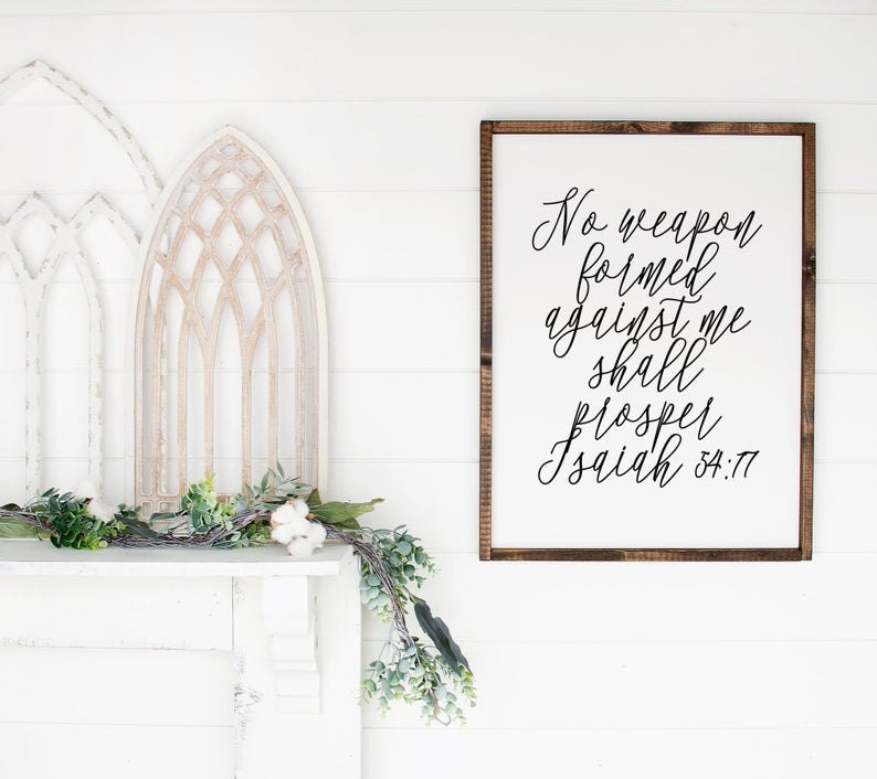 isaish 54 17 scripture poster