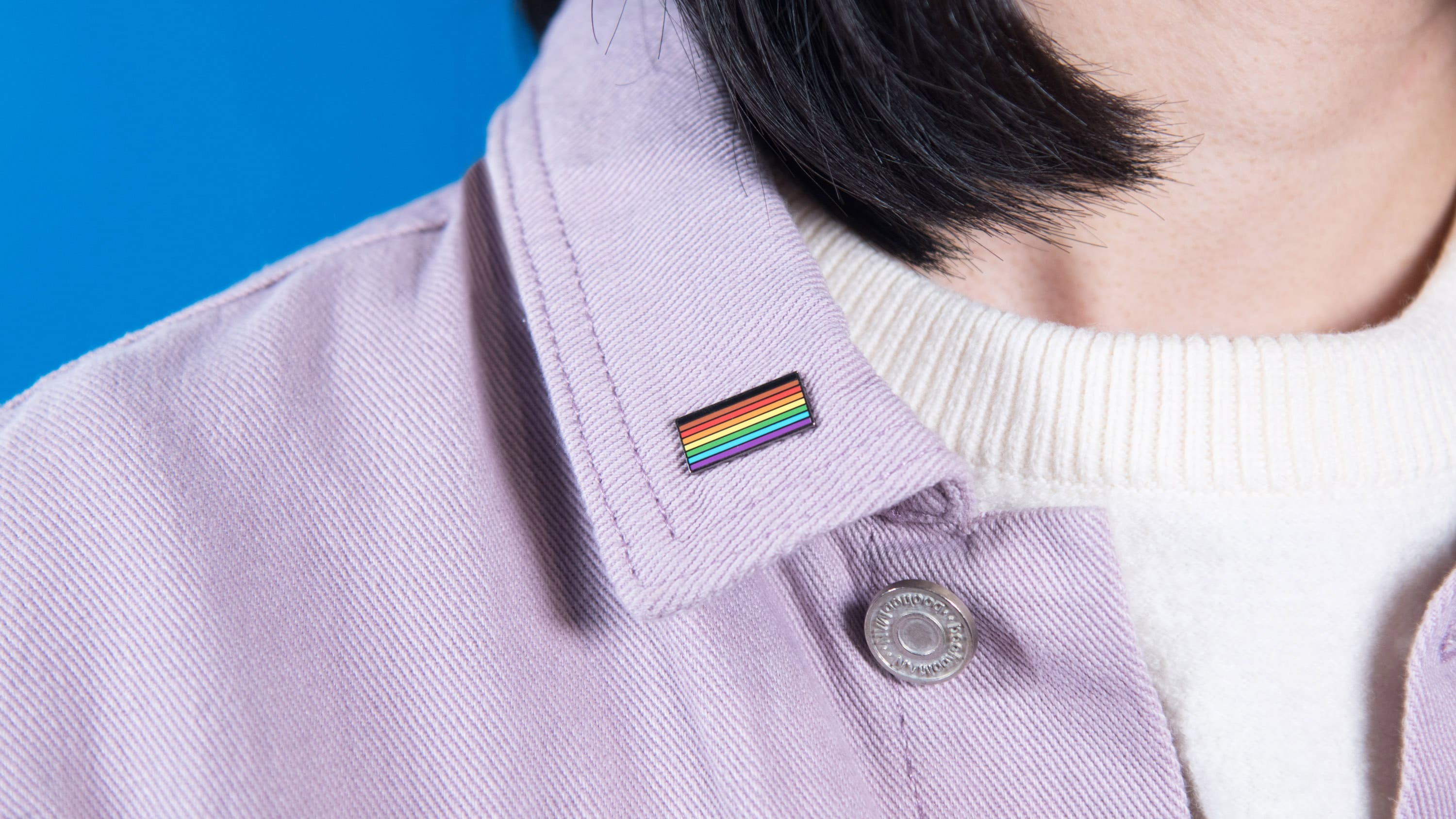 Inclusive Gay Rainbow Flag Enamel Pin Collar Lapel Badge