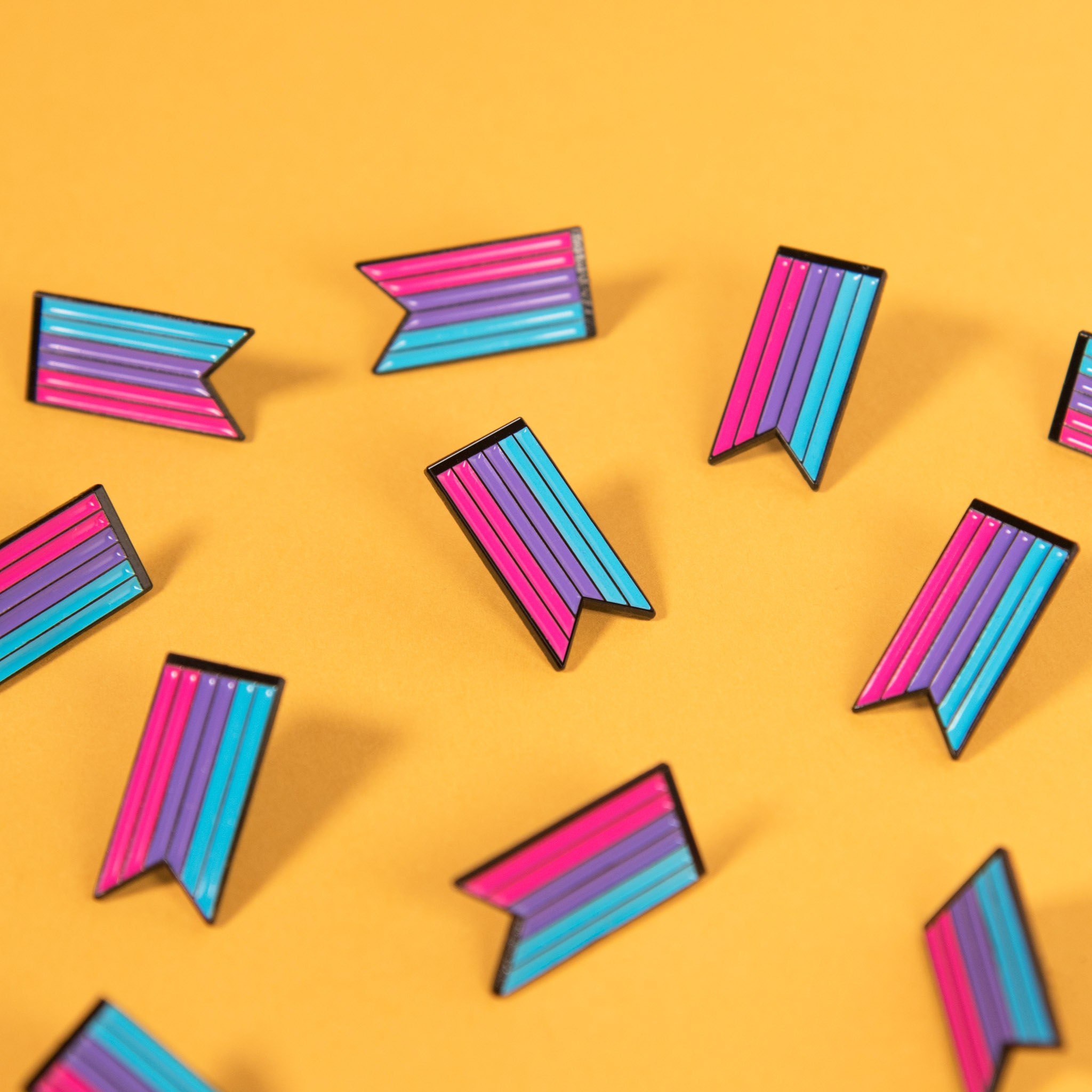 Androgynous Pride Flag Queer Enamel Pin Badge