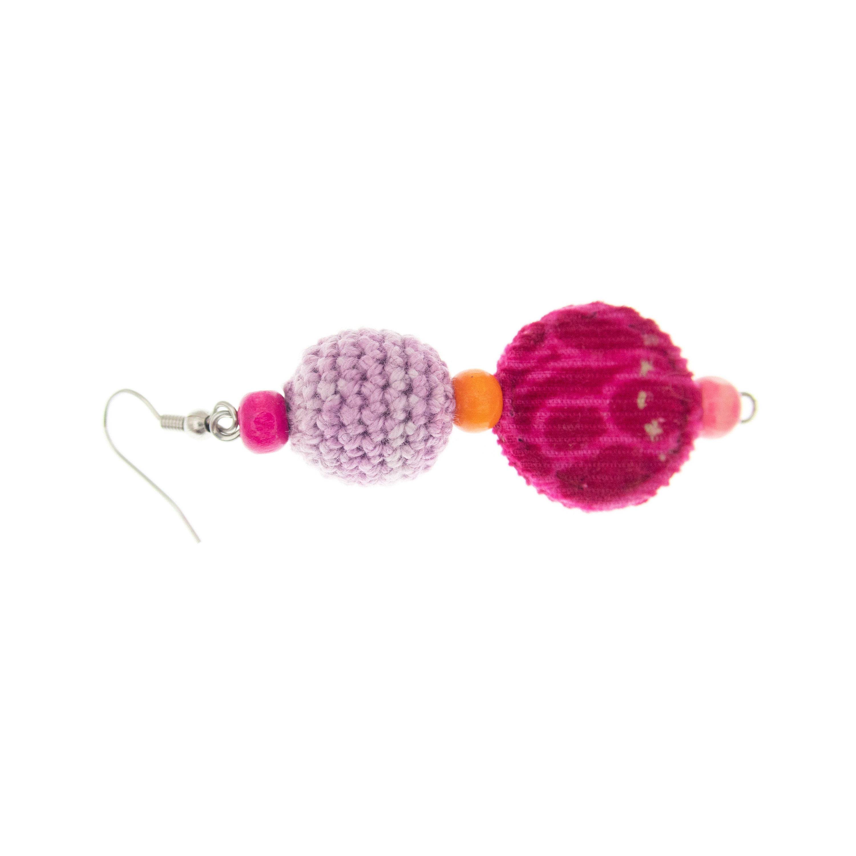 dangling tribal earrings for women in pink