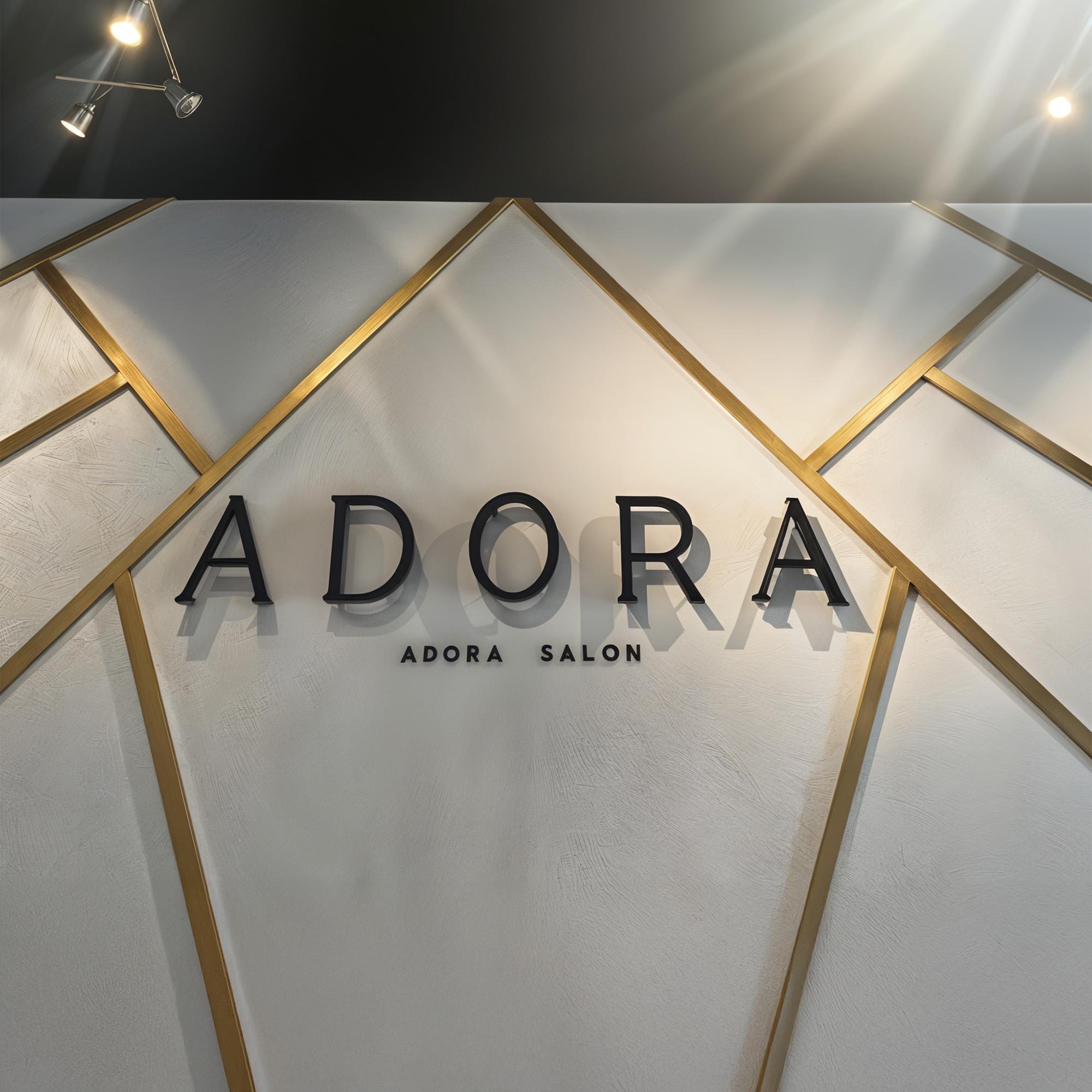 adora 3d raised custom logo text