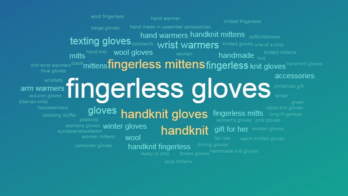 fingerless gloves suggestions from Marmalead