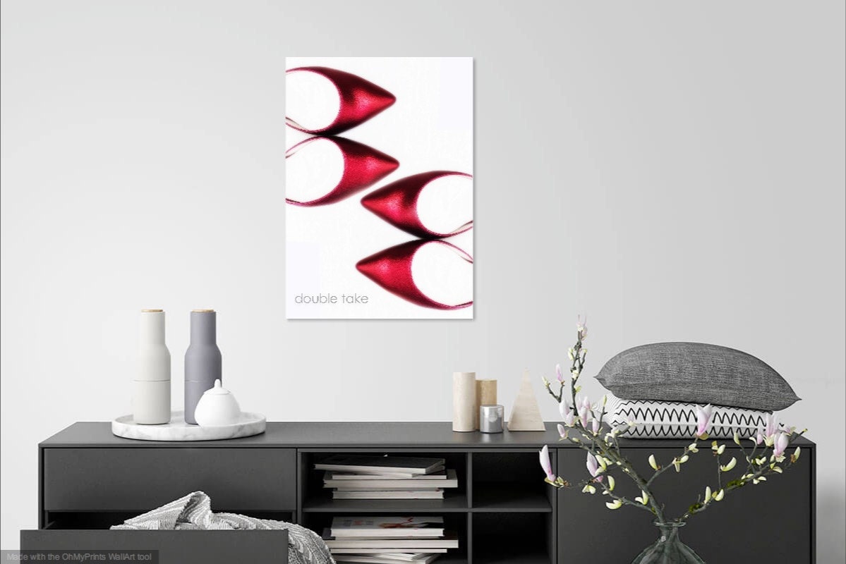 red shoes canvas art - contemporary wall art - stiletto high heels prints- custom sizes