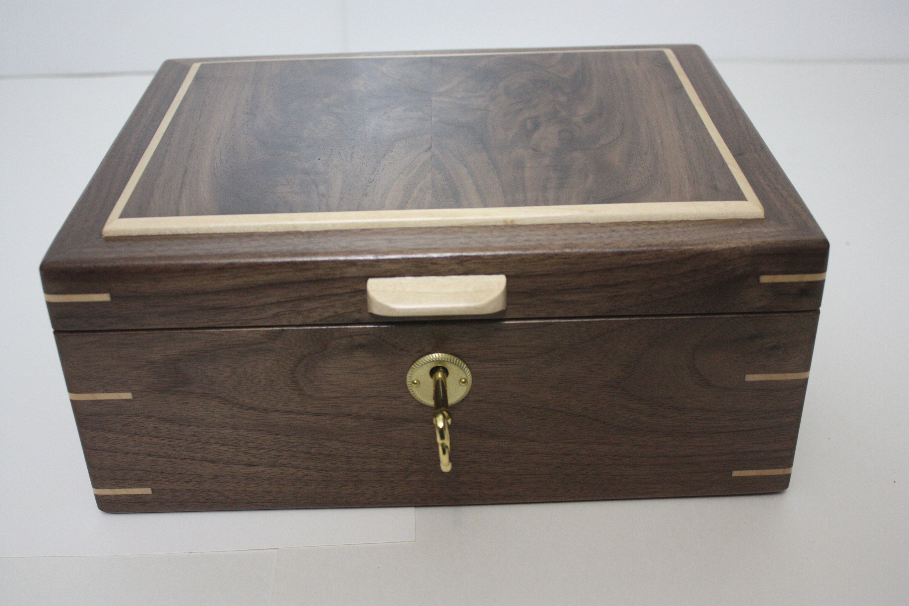 Locking Black Walnut Box