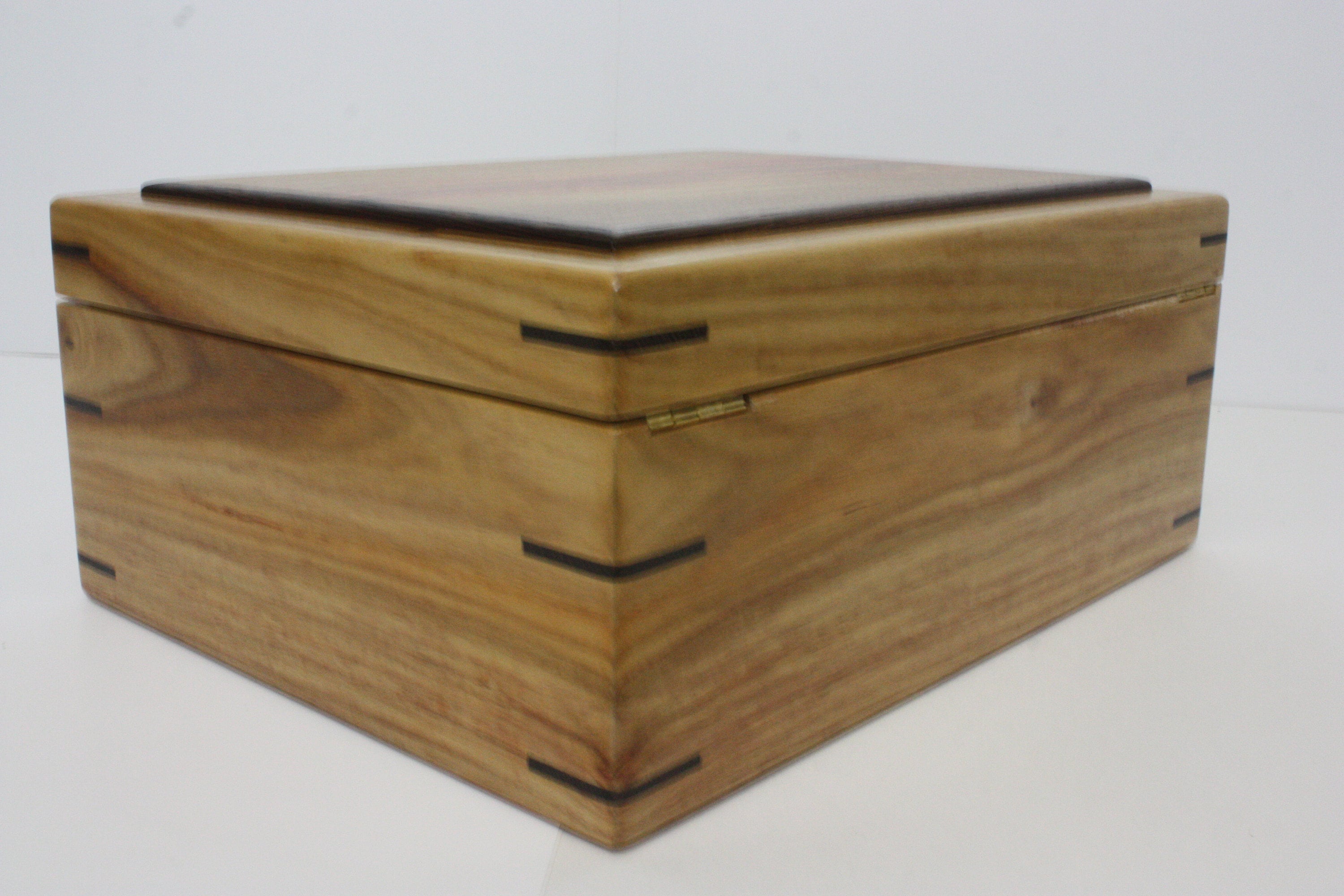 Canarywood Box with Hinged Lid