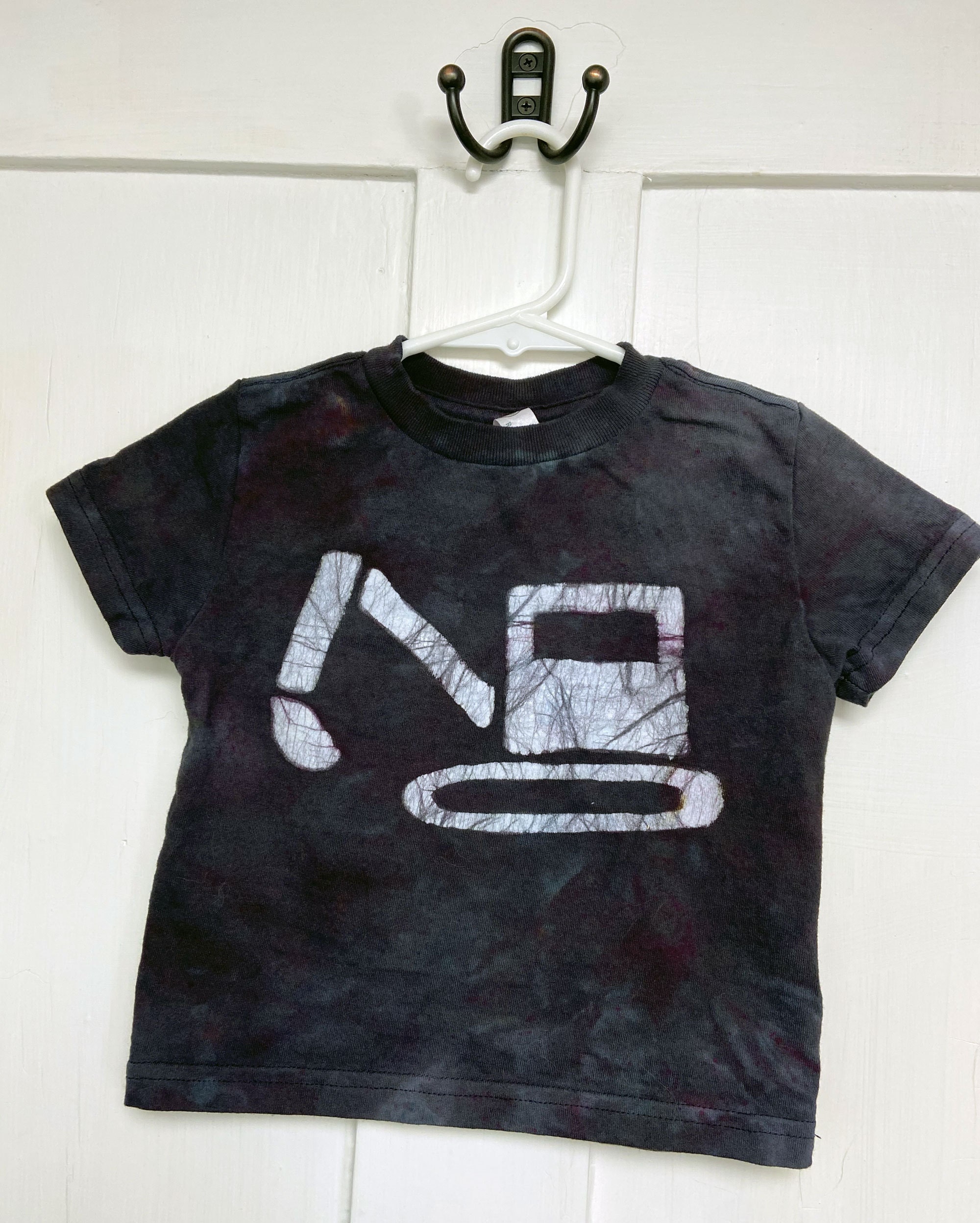 18 month black excavator shirt by Peace, Baby! Batiks